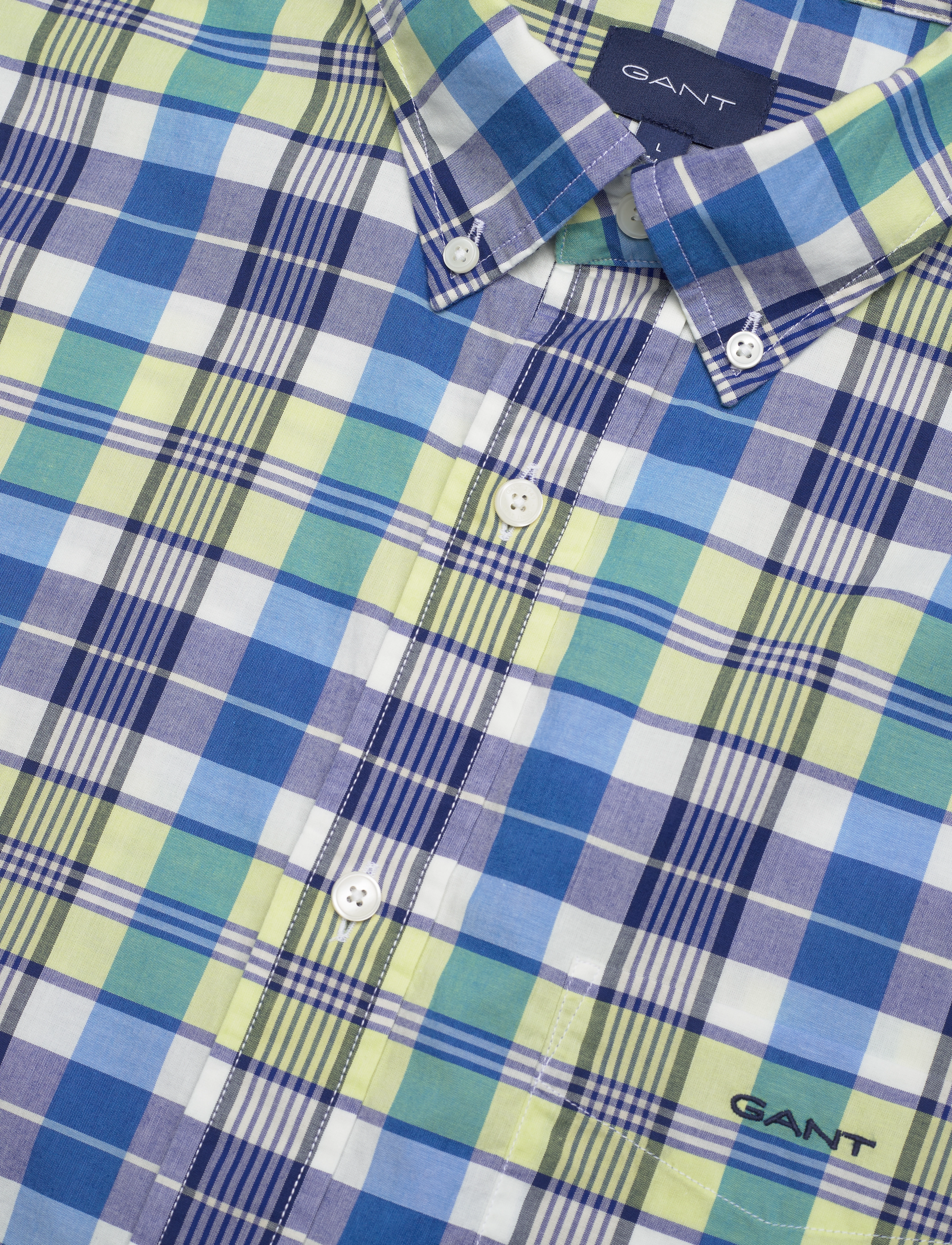 GANT - REG UT COLORFUL CHECK SHIRT - day blue - 3