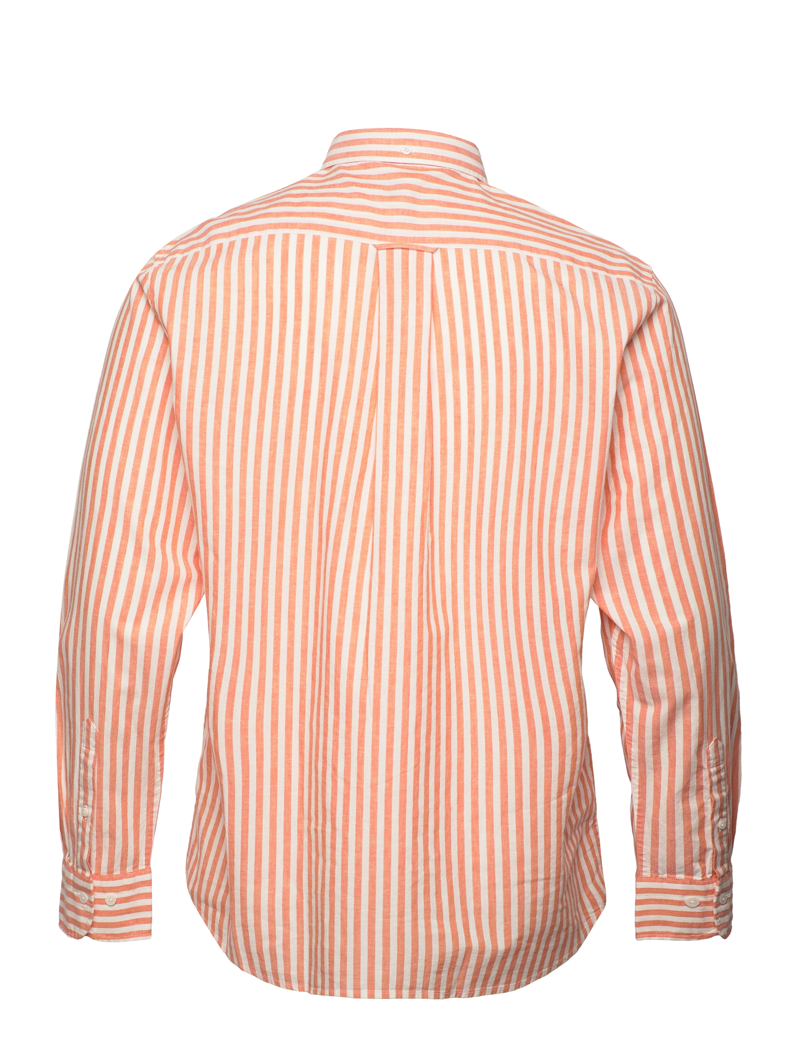 GANT - REG COTTON LINEN STRIPE SHIRT - apricot orange - 1