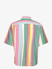 GANT - REL MULTISTRIPE OXFORD SS SHIRT - oxford shirts - perky pink - 1