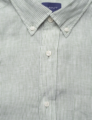 GANT - REG LINEN STRIPE SHIRT - linen shirts - kalamata green - 2