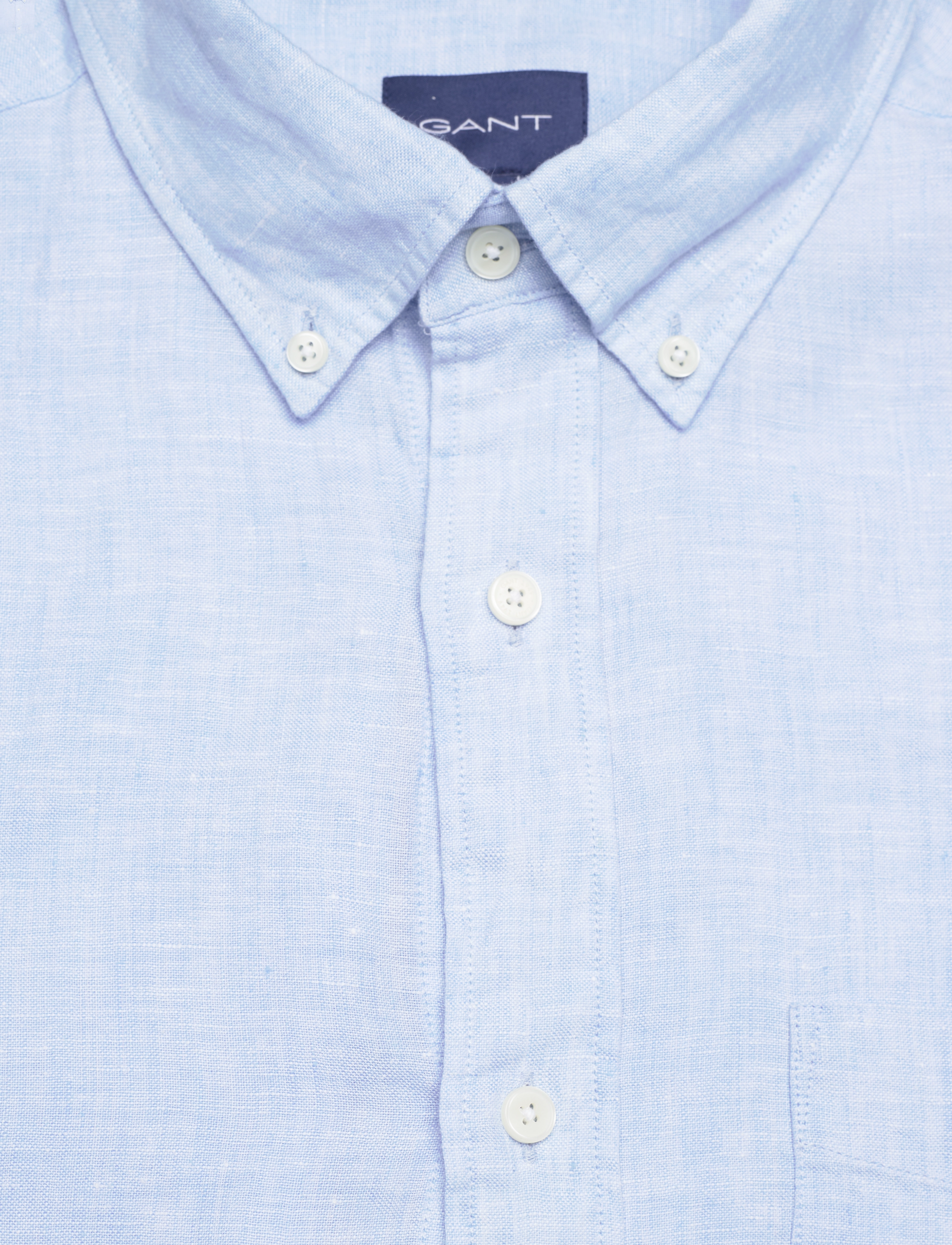 GANT - REG LINEN SS SHIRT - capri blue - 2
