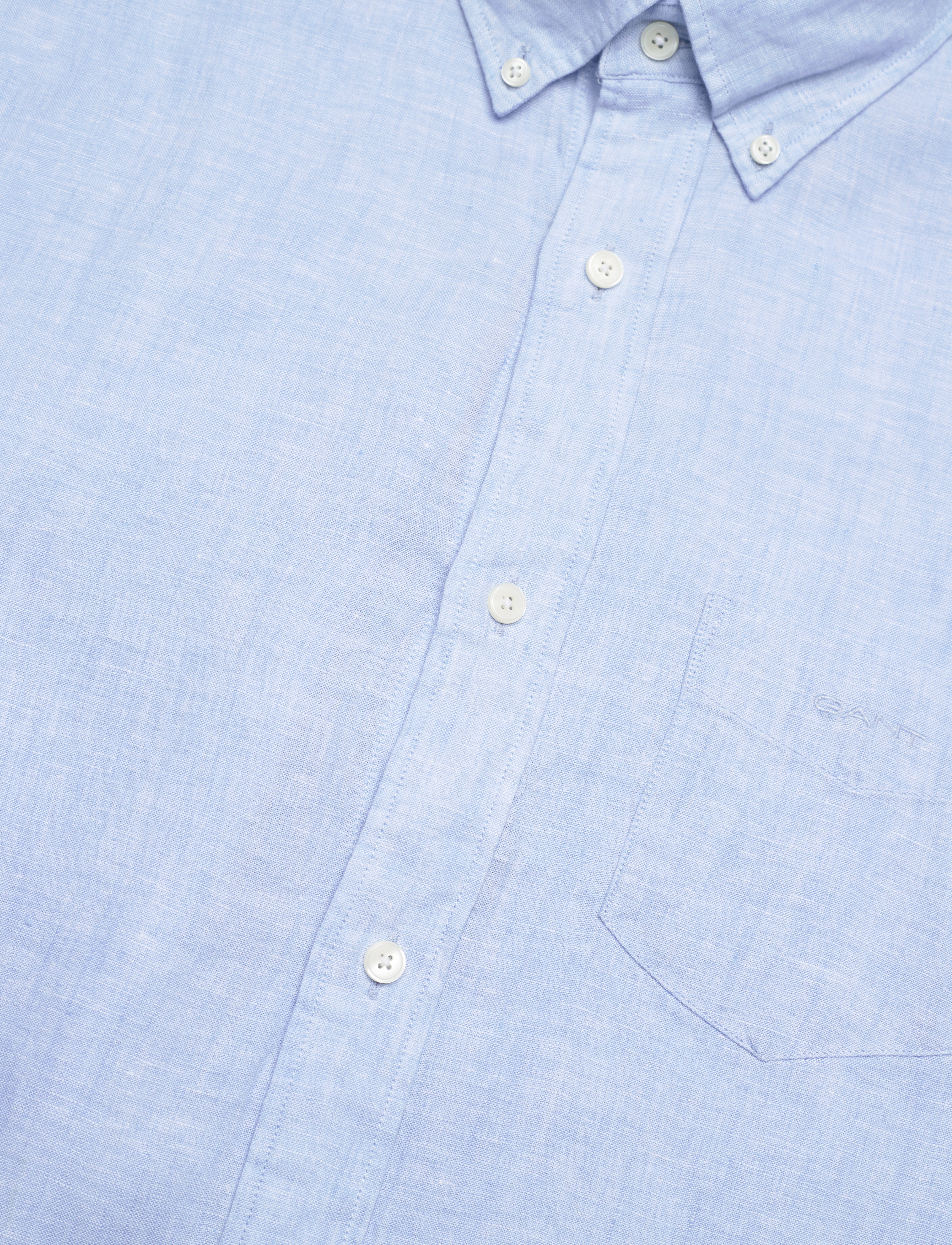 GANT - REG LINEN SS SHIRT - capri blue - 3