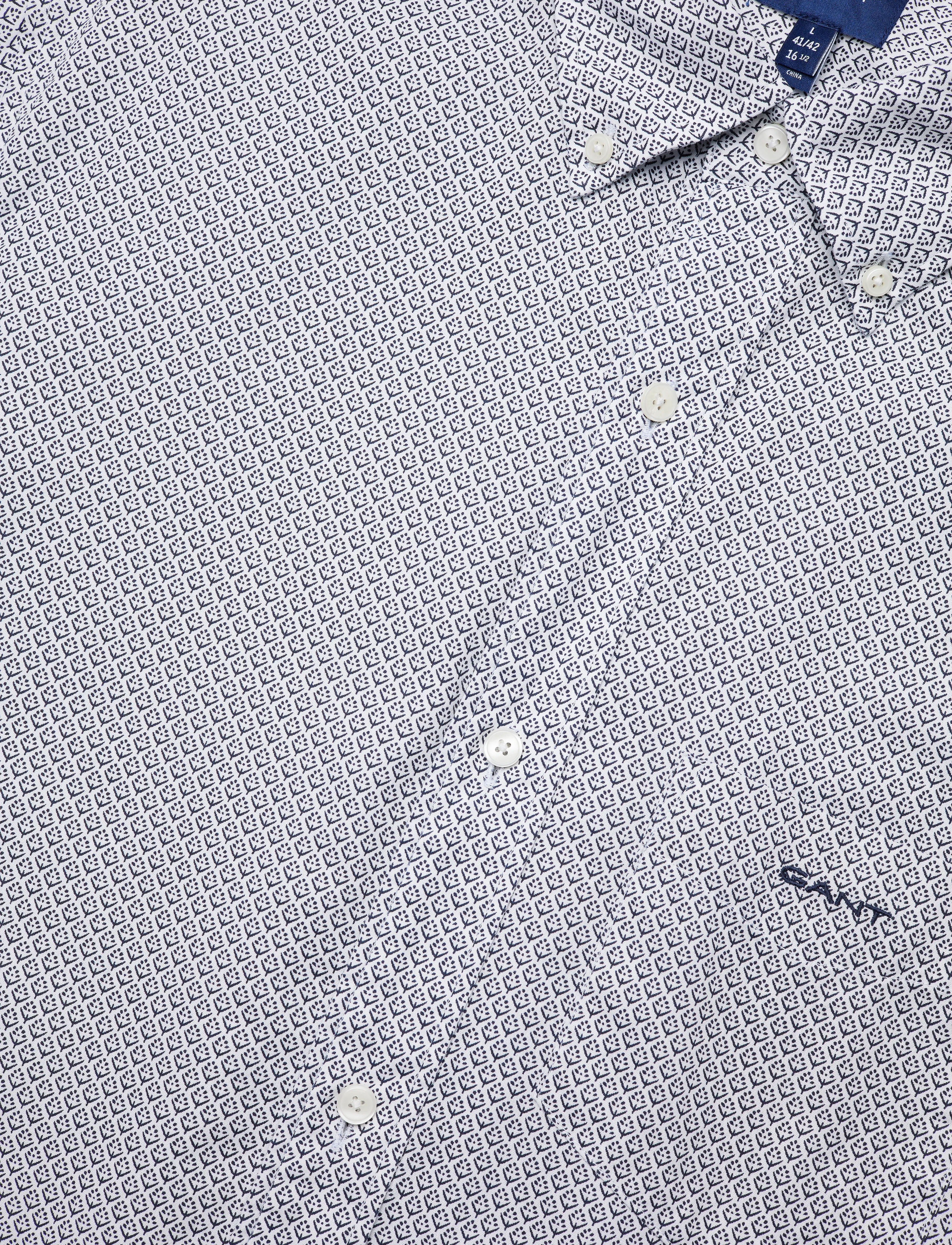 GANT - REG MICRO PRINT SS SHIRT - evening blue - 2