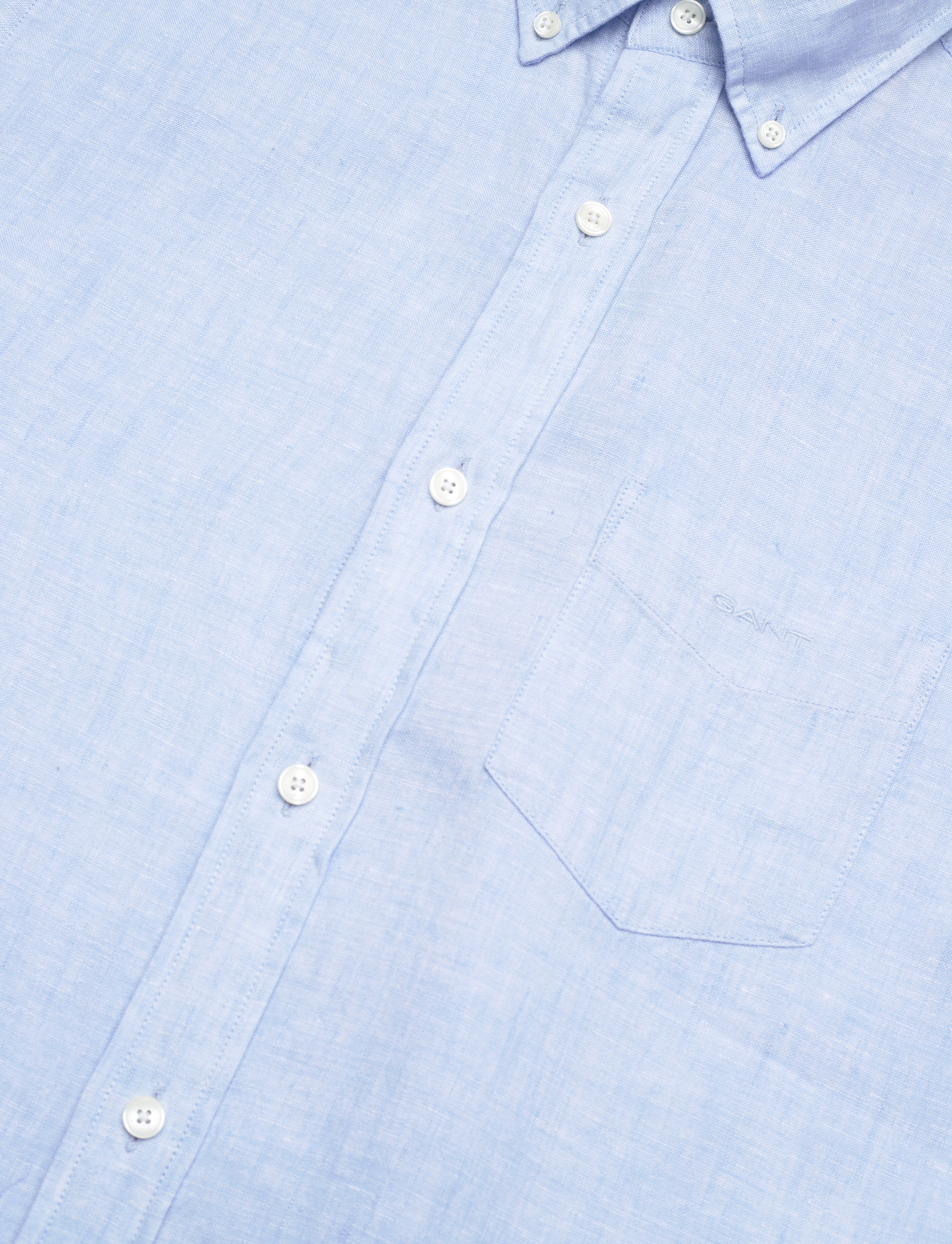 GANT - REG LINEN SHIRT - capri blue - 3