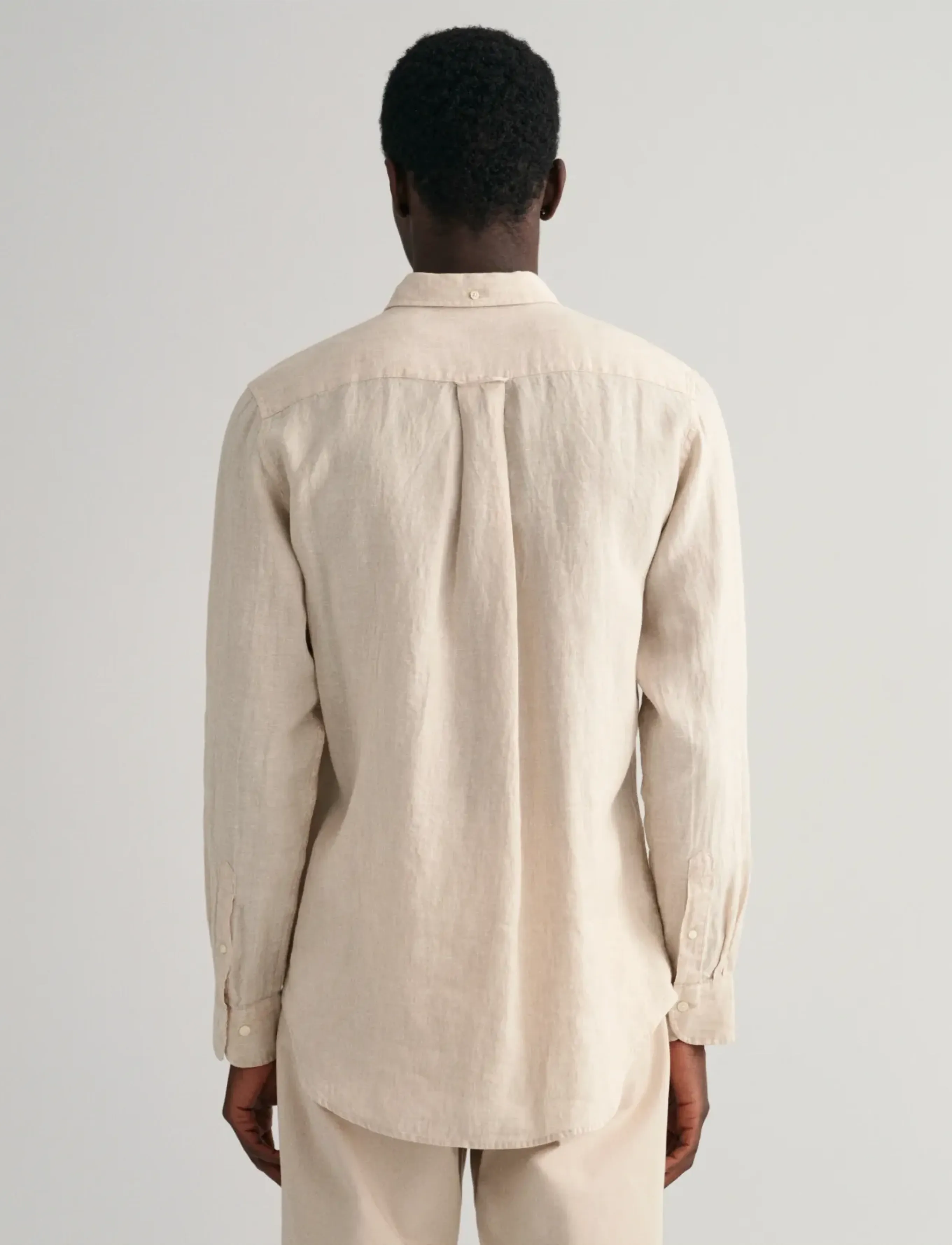 GANT - REG LINEN SHIRT - dry sand - 3