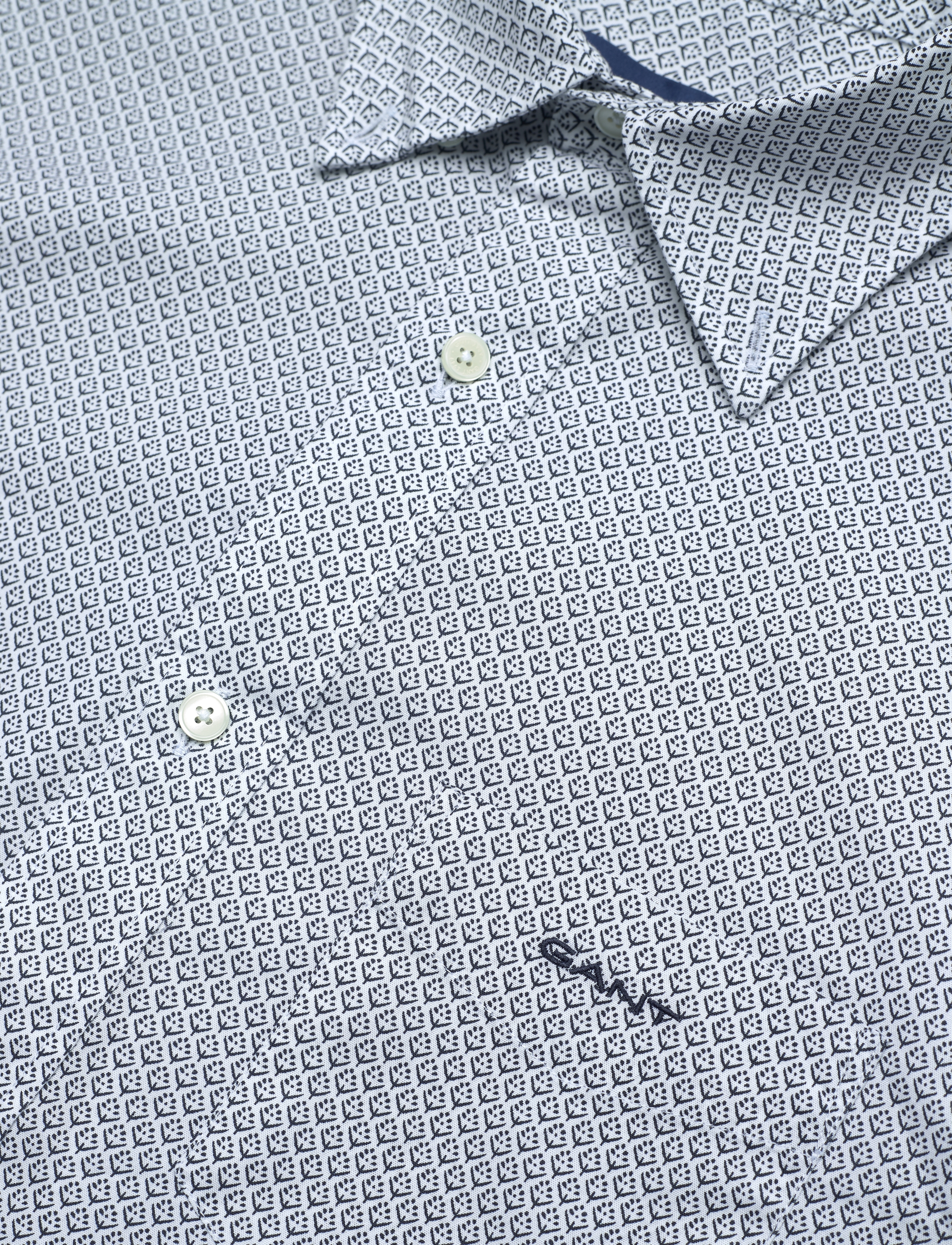 GANT - REG MICRO PRINT SHIRT - evening blue - 3