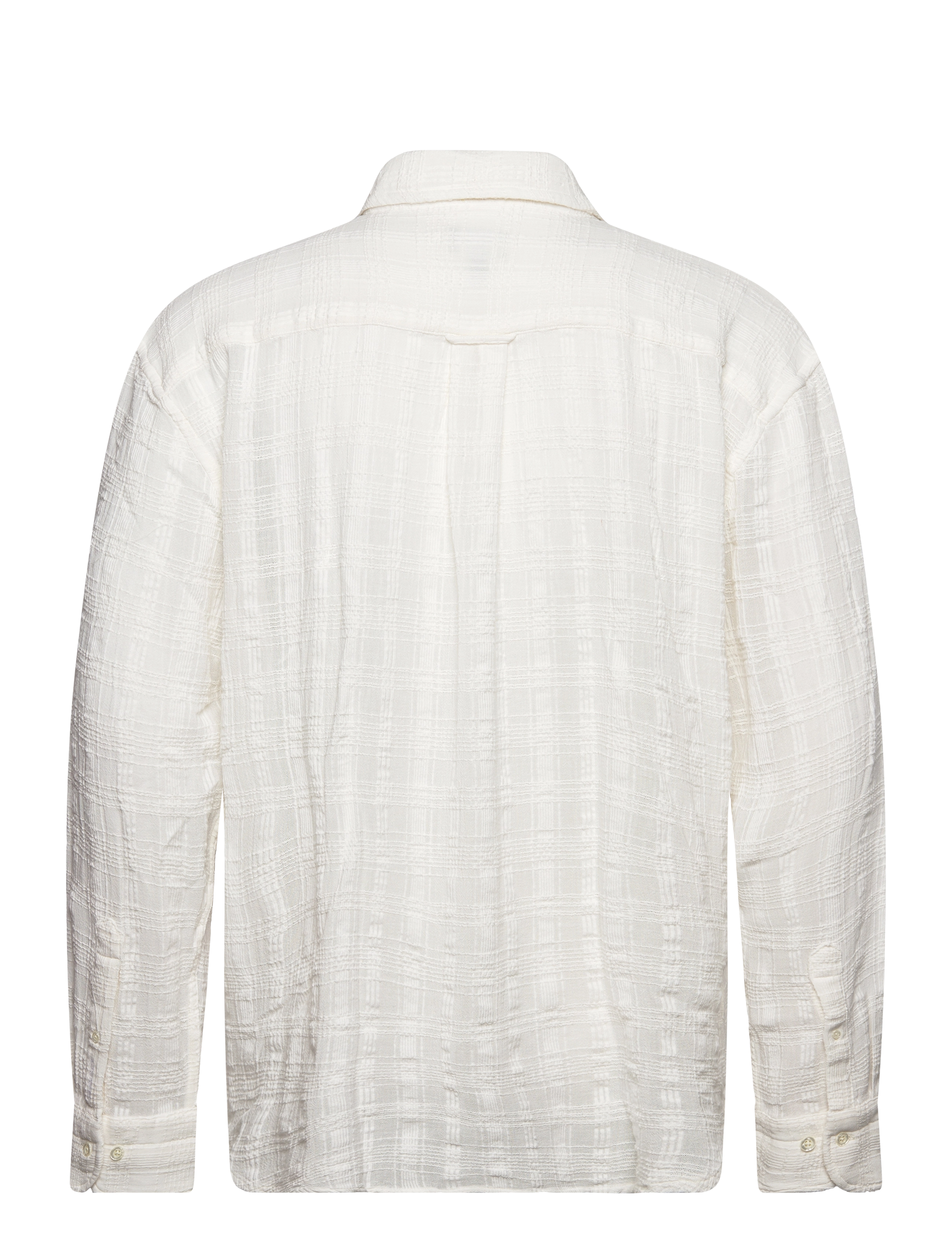 GANT - REL TEXTURED CHECK SHIRT - eggshell - 1