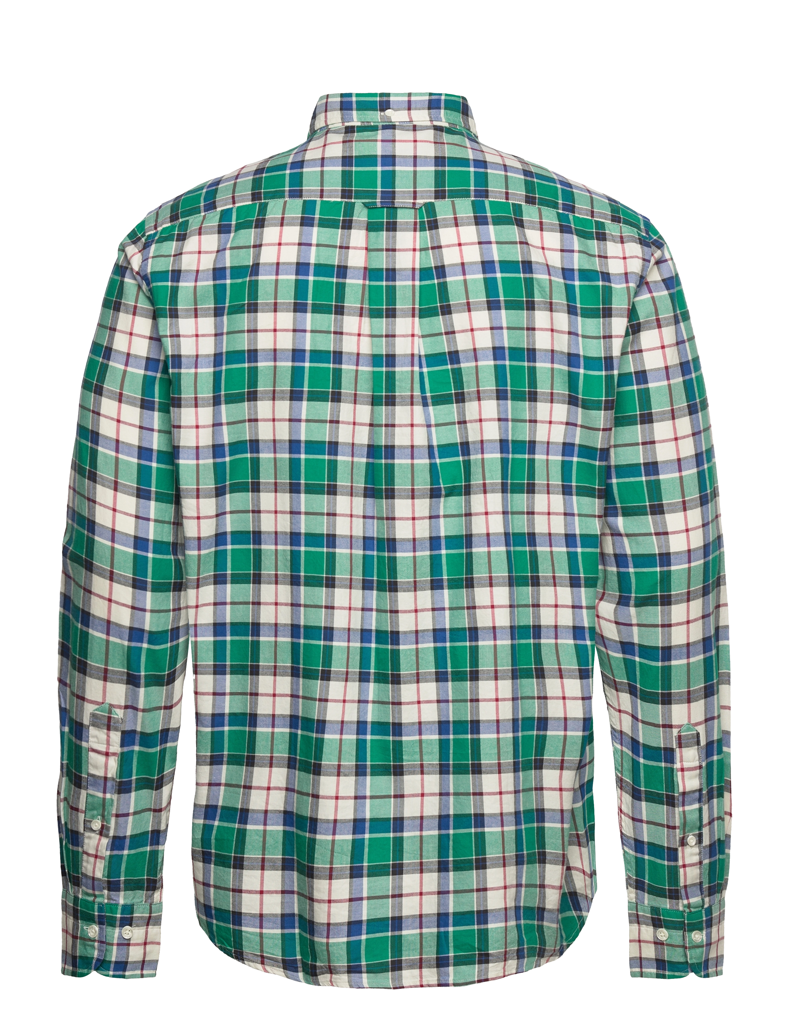 GANT - REG UT CHECKED OXFORD SHIRT - lush green - 1