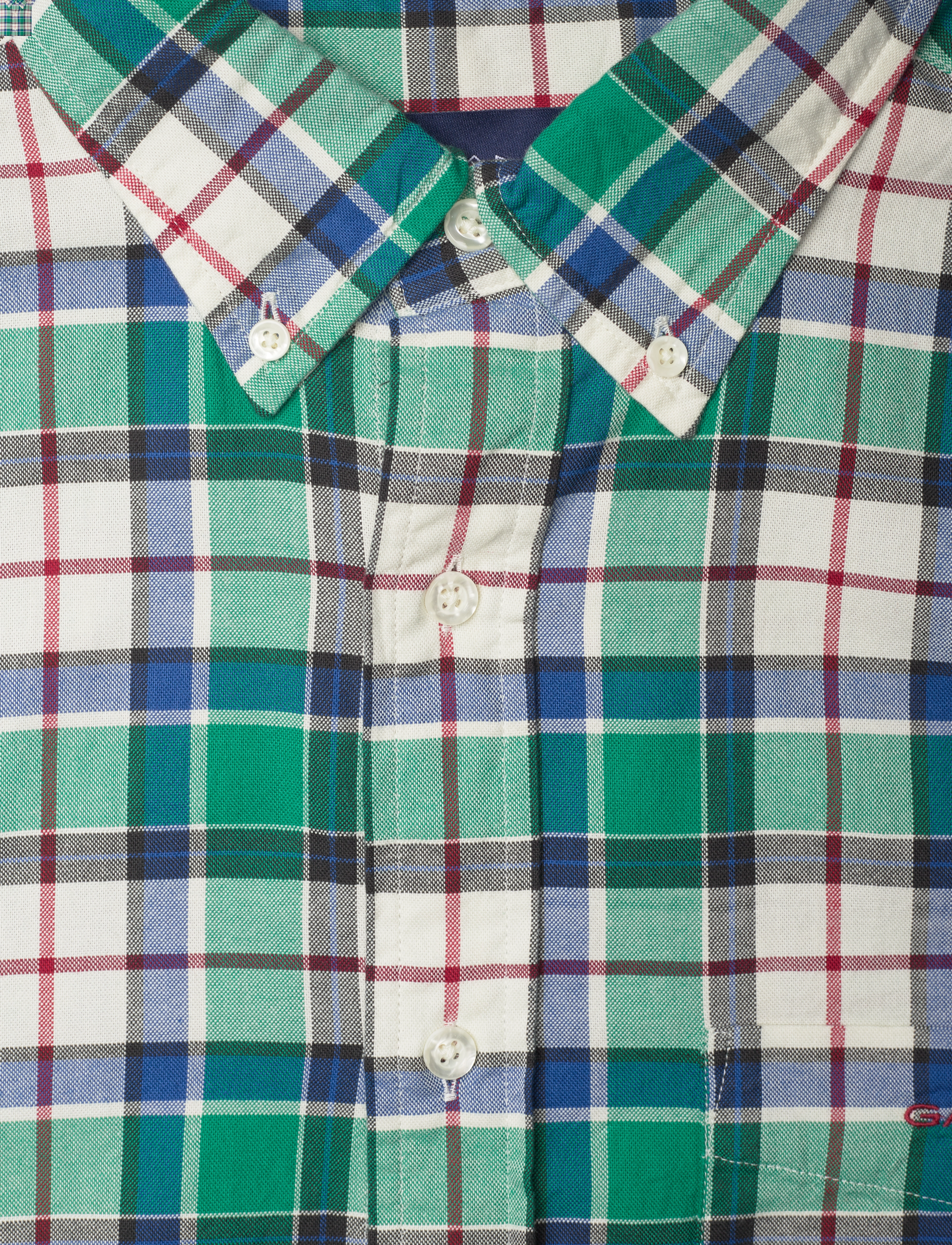 GANT - REG UT CHECKED OXFORD SHIRT - lush green - 2