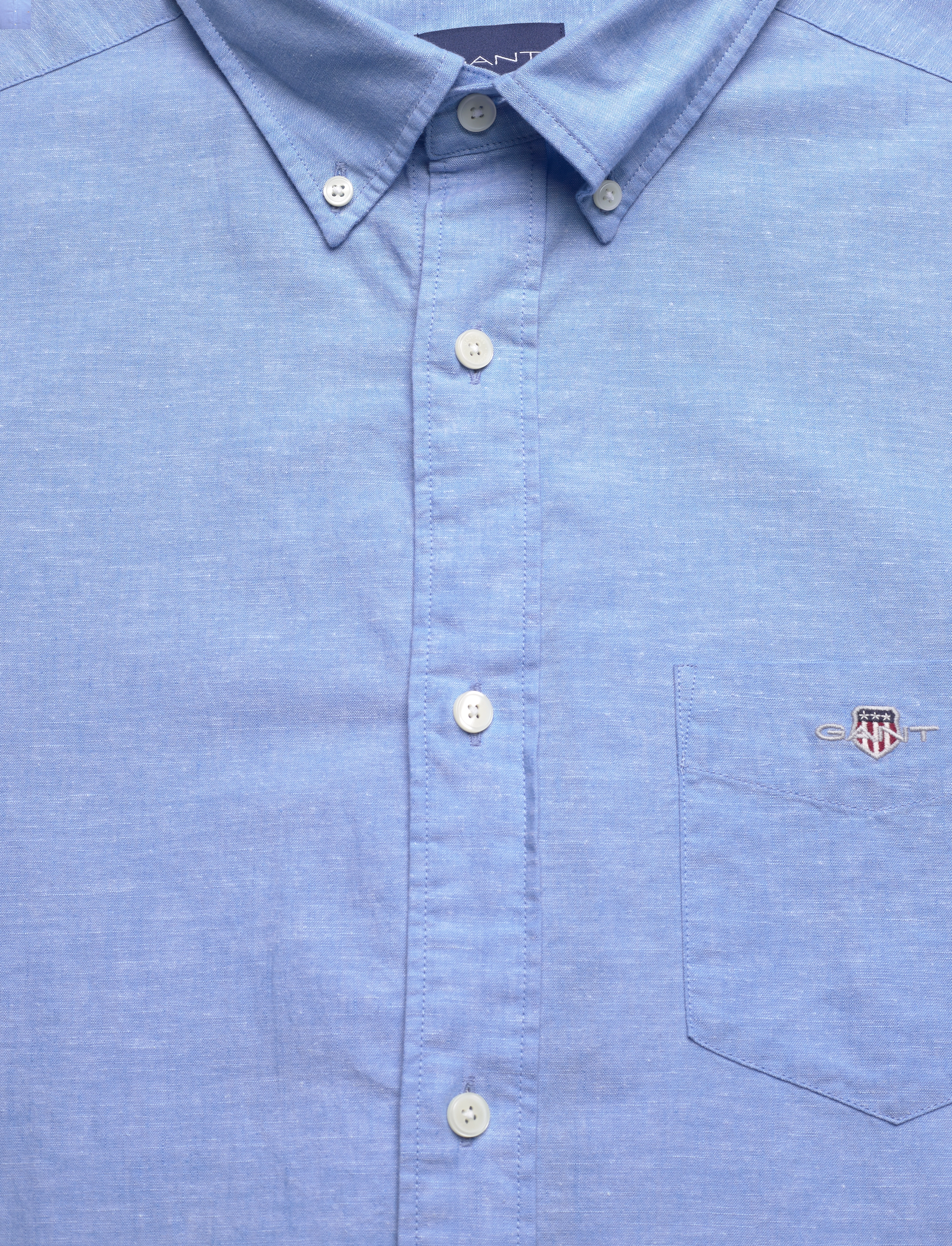 GANT - REG COTTON LINEN SHIRT - day blue - 2