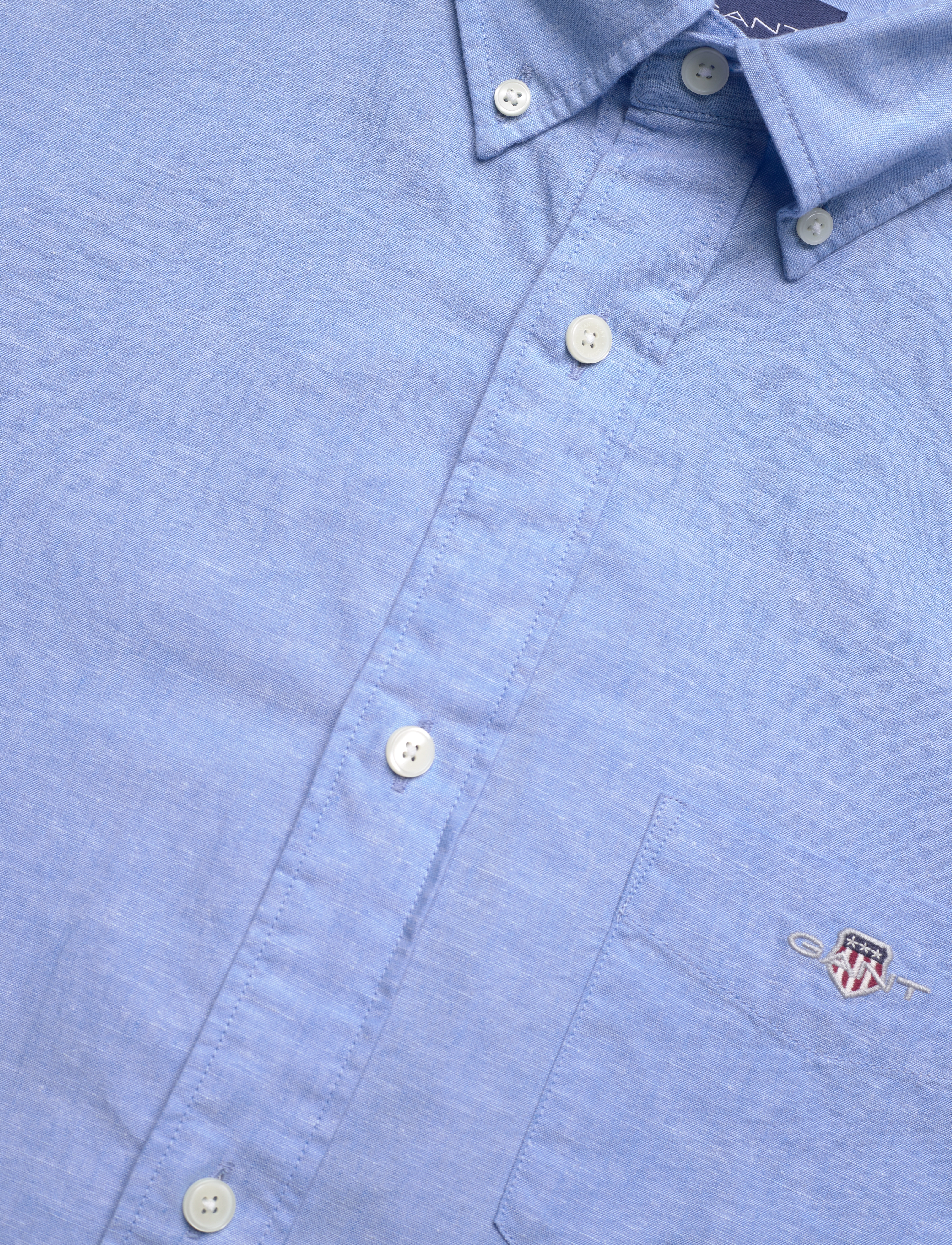 GANT - REG COTTON LINEN SHIRT - day blue - 3