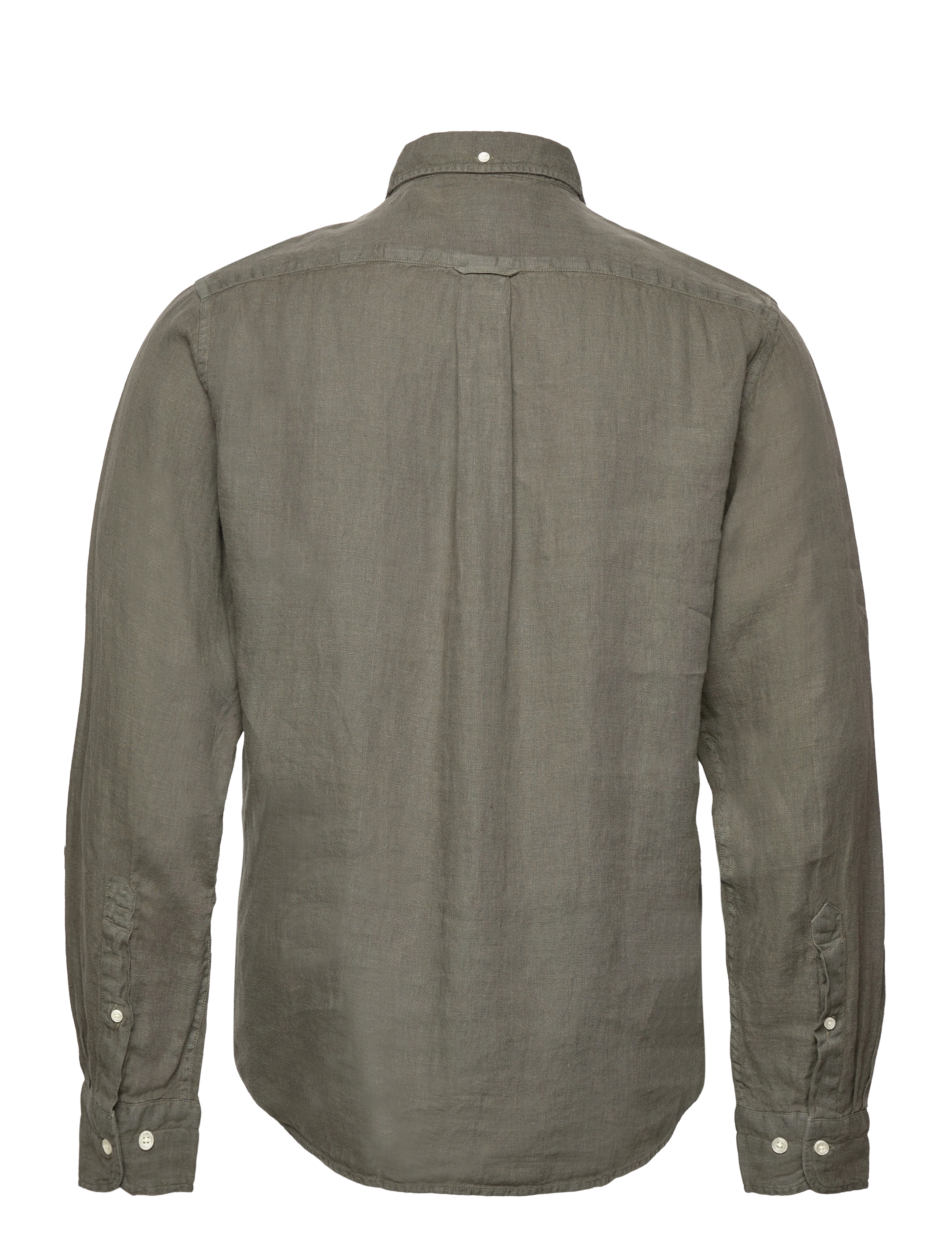 GANT - REG UT GMNT DYED LINEN SHIRT - green ash - 1