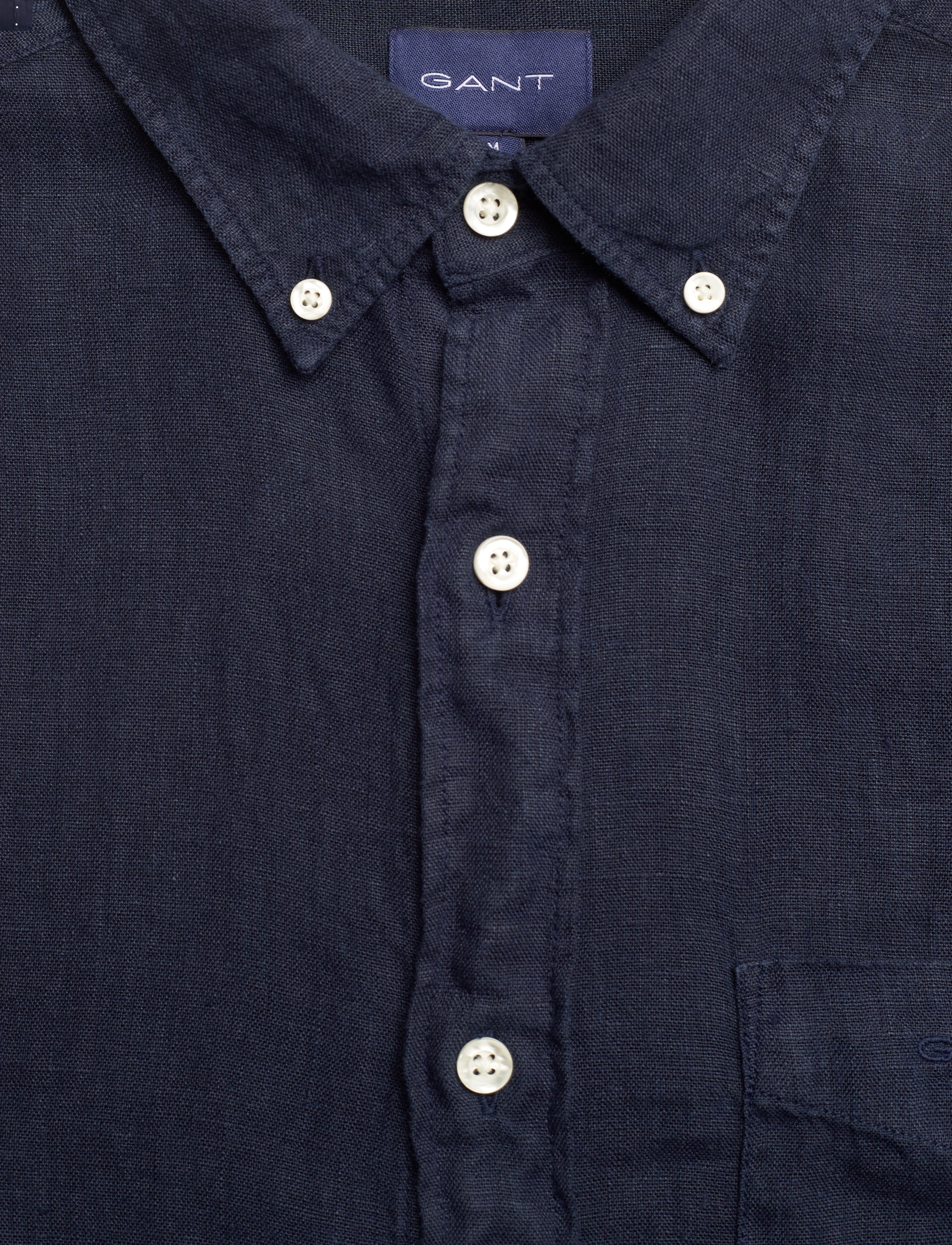 GANT - REG UT GMNT DYED LINEN SHIRT - marine - 2