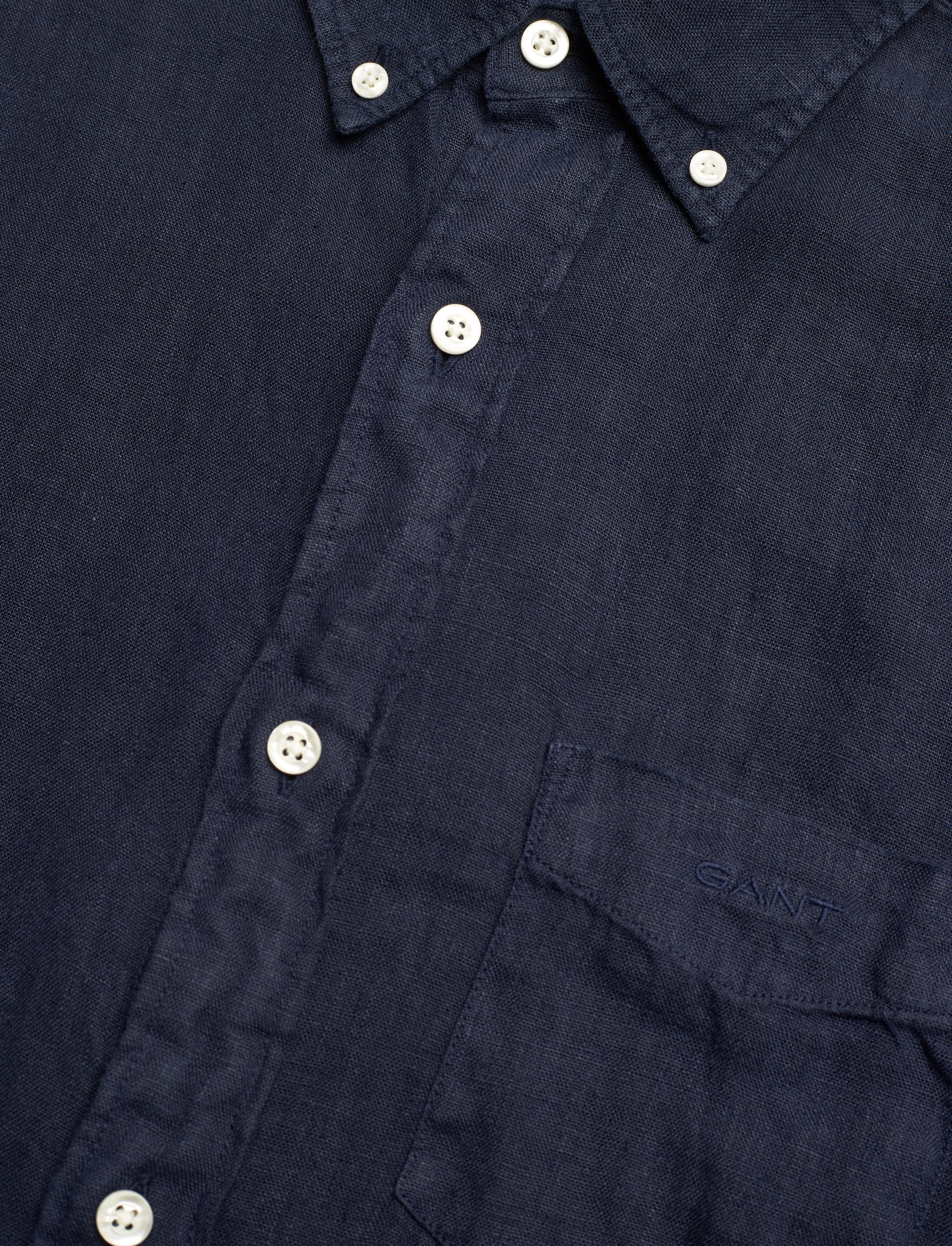GANT - REG UT GMNT DYED LINEN SHIRT - marine - 3