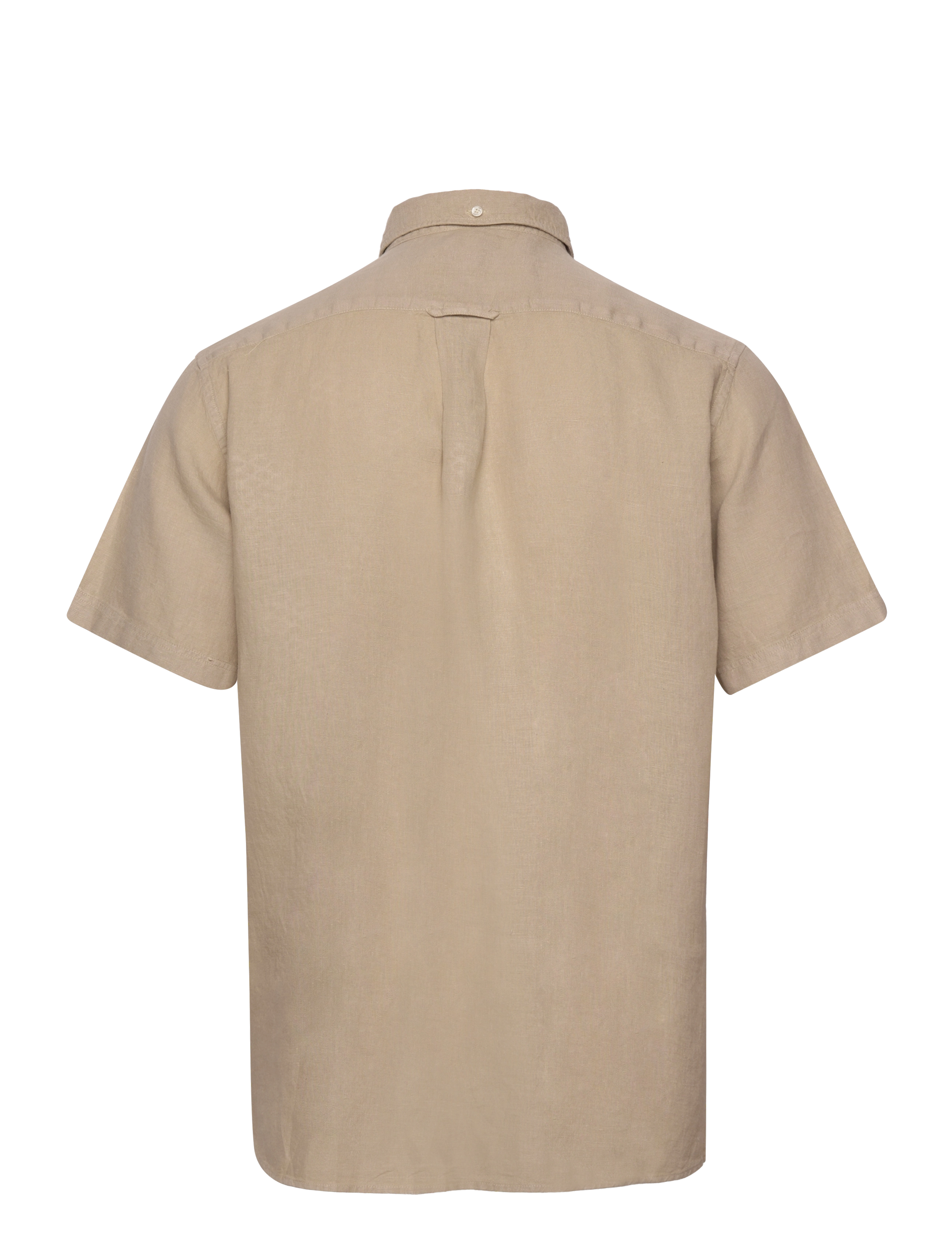 GANT - REG UT GMNT DYED LINEN SS SHIRT - concrete beige - 1