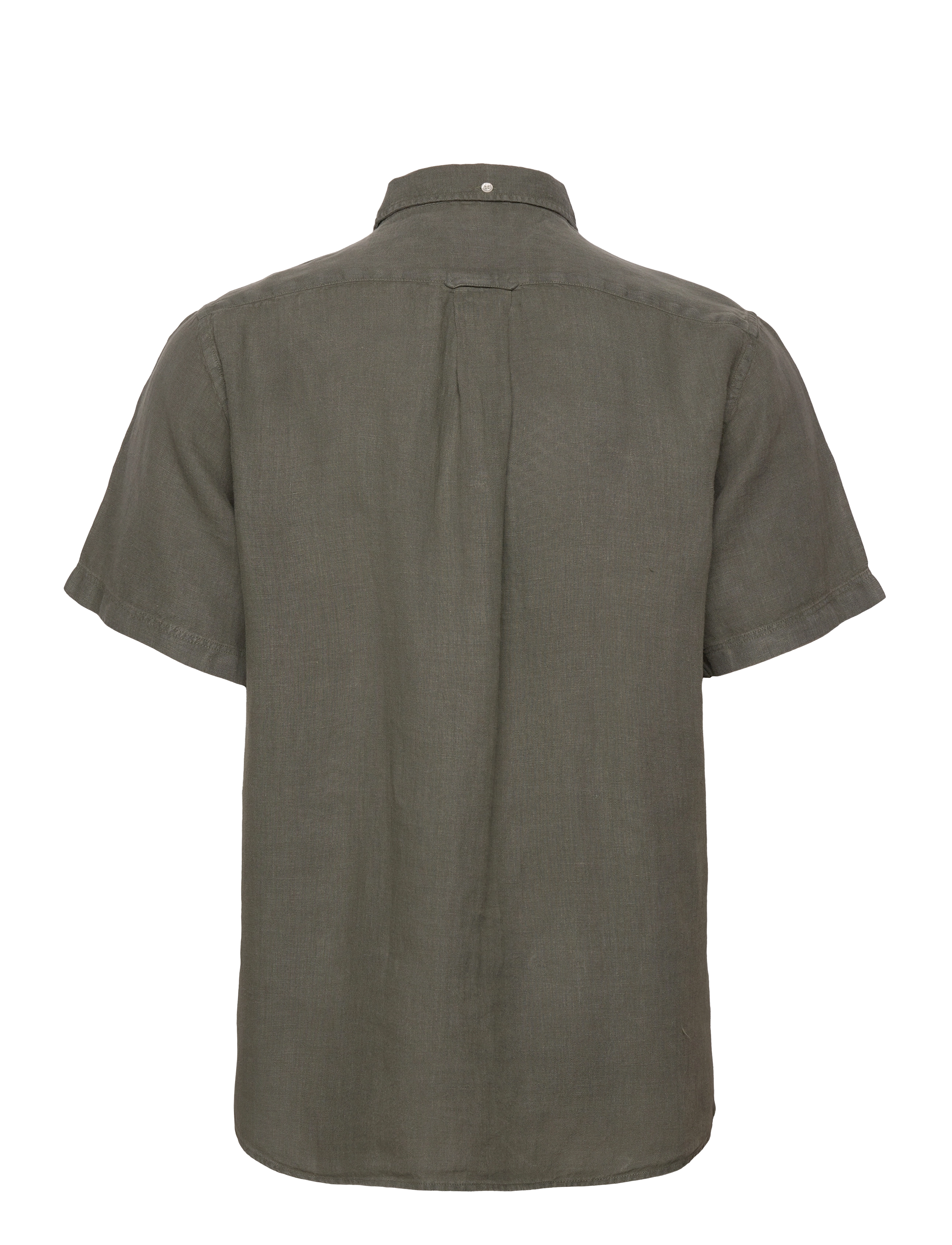 GANT - REG UT GMNT DYED LINEN SS SHIRT - green ash - 1