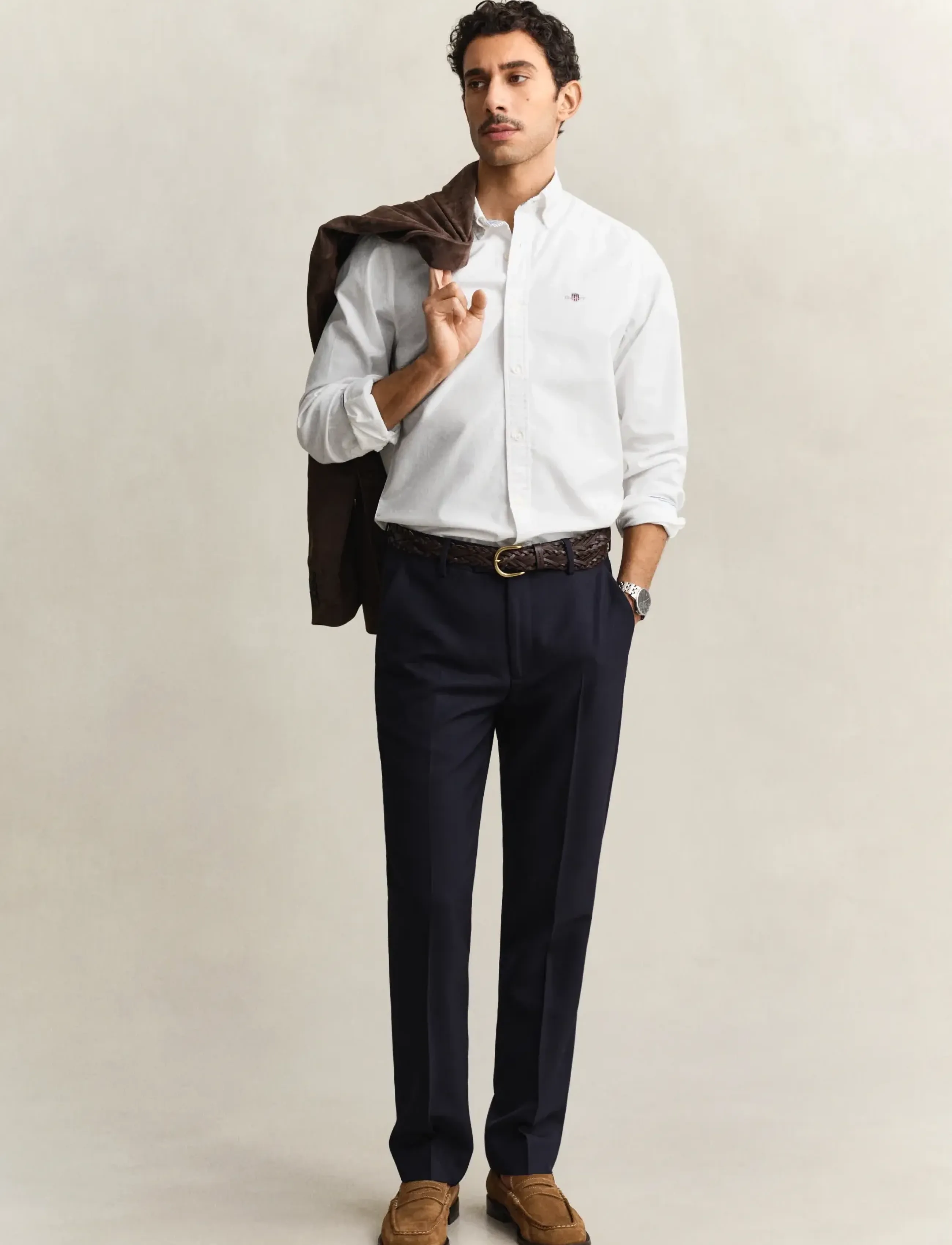 Gant - SLIM STRETCH OXFORD SHIRT - oxford-skjorter - white - 4