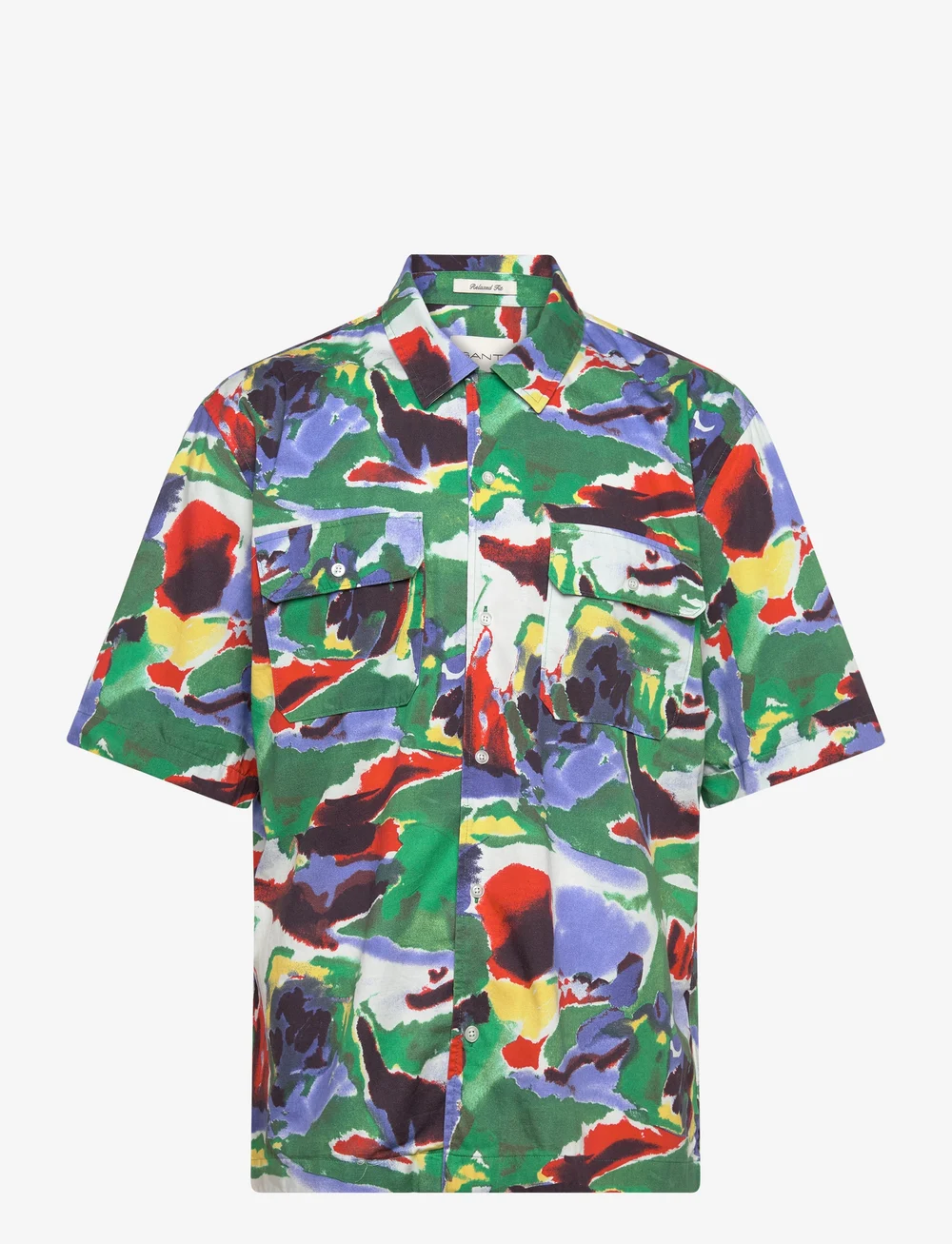 GANT - REL COTTON LYOCELL PRINT SS SHIRT - kurzarmhemden - multicolor - 0
