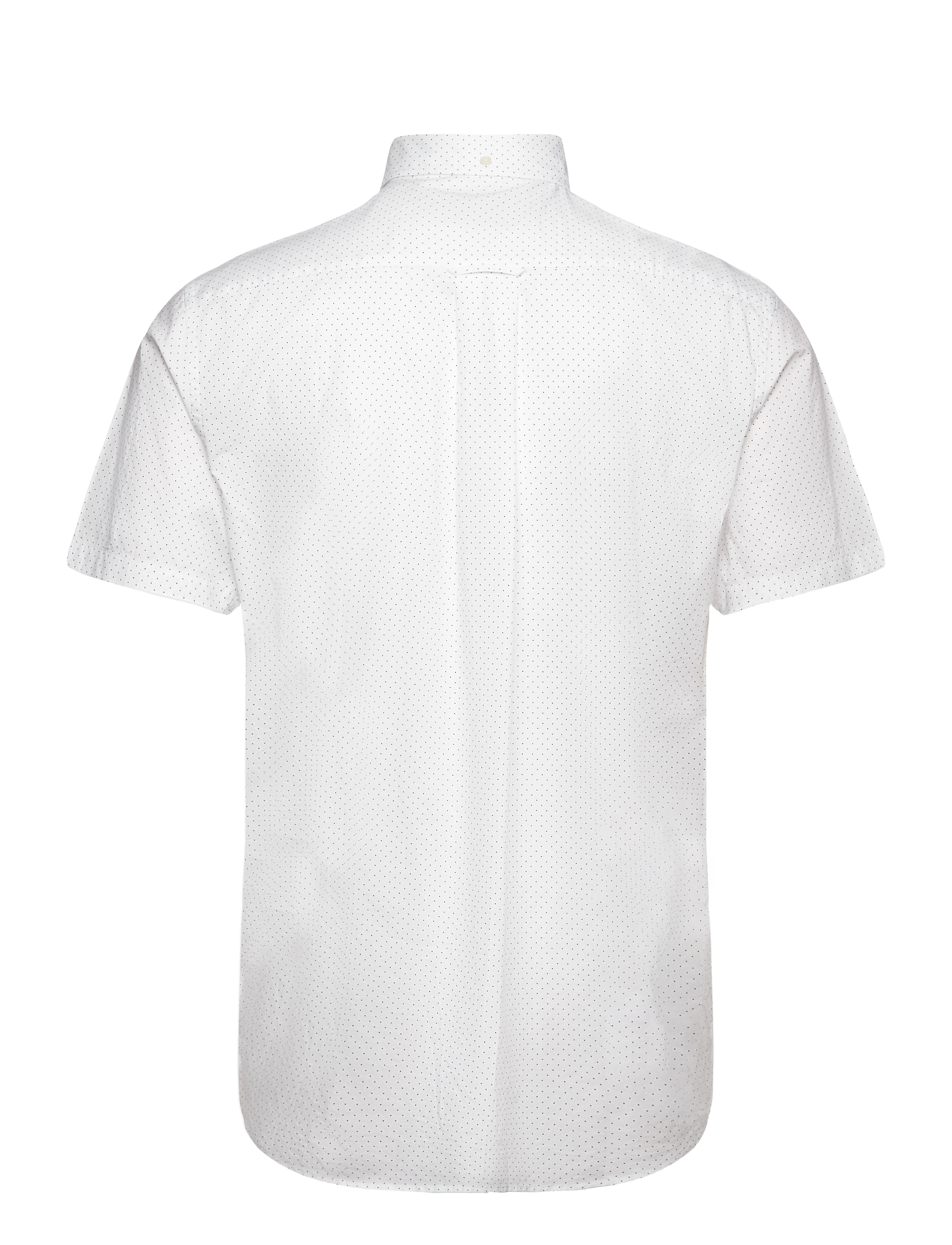 GANT - REG MICRO DOT POPLIN SS SHIRT - white - 1