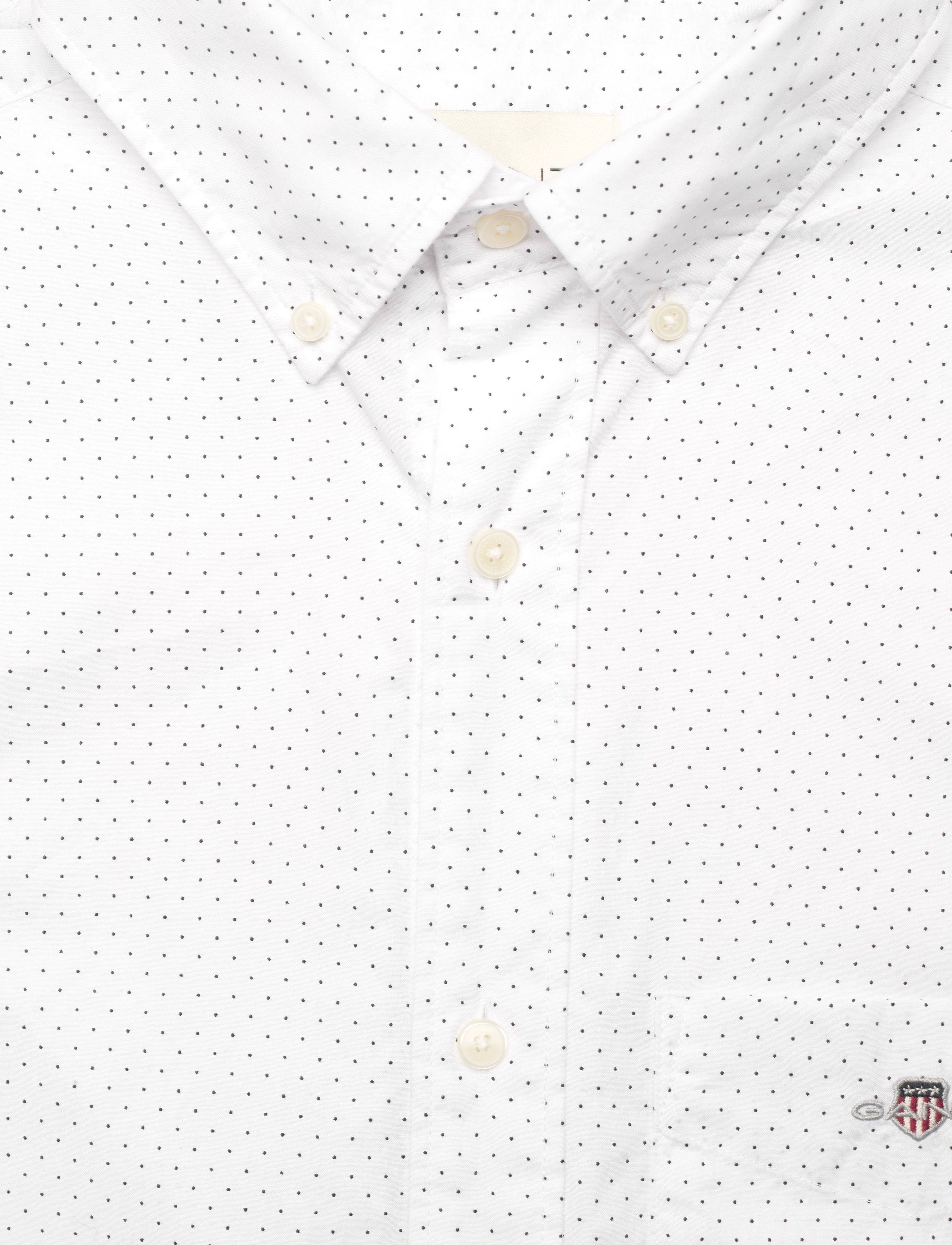 GANT - REG MICRO DOT POPLIN SS SHIRT - white - 2