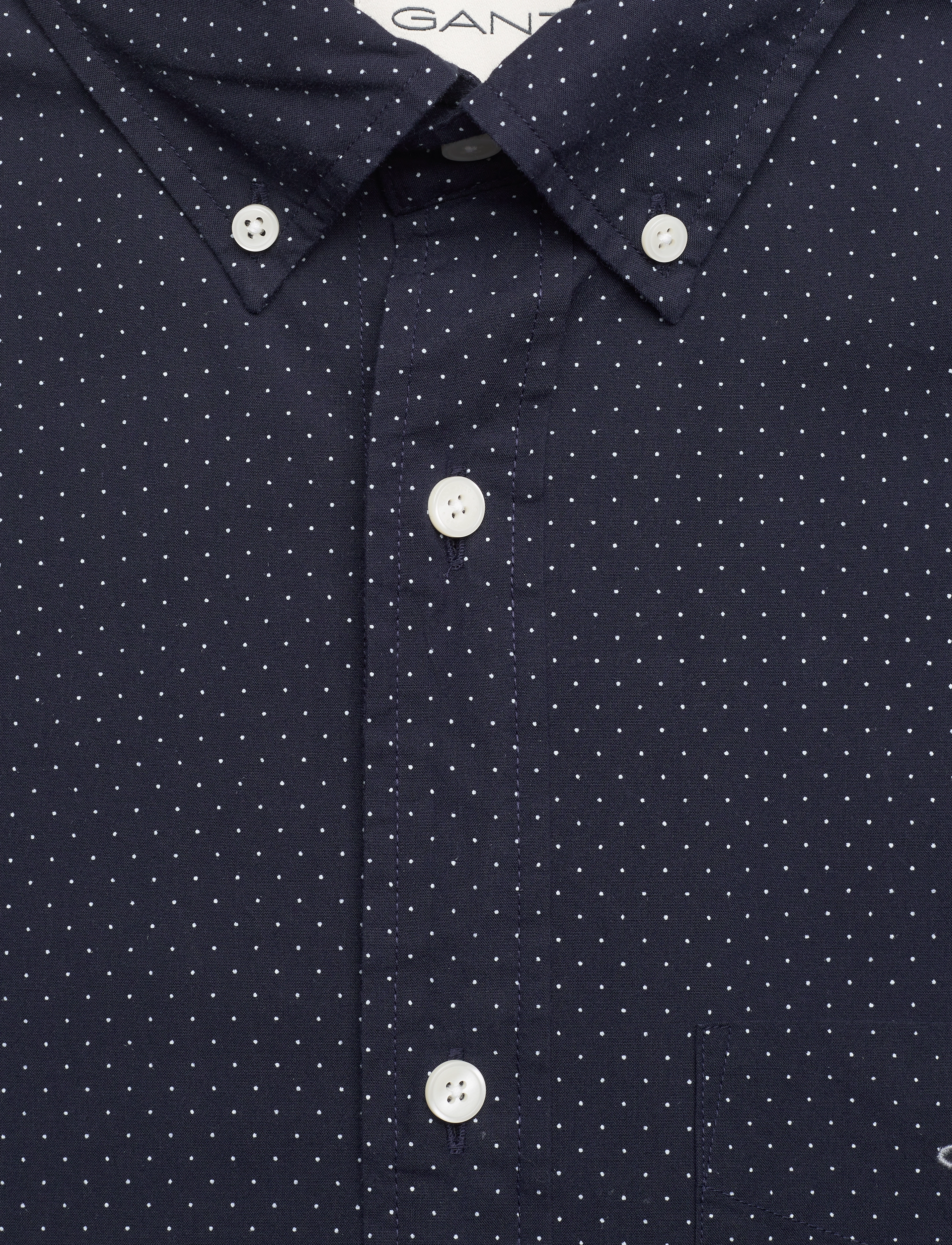 GANT - REG MICRO DOT POPLIN SHIRT - evening blue - 2