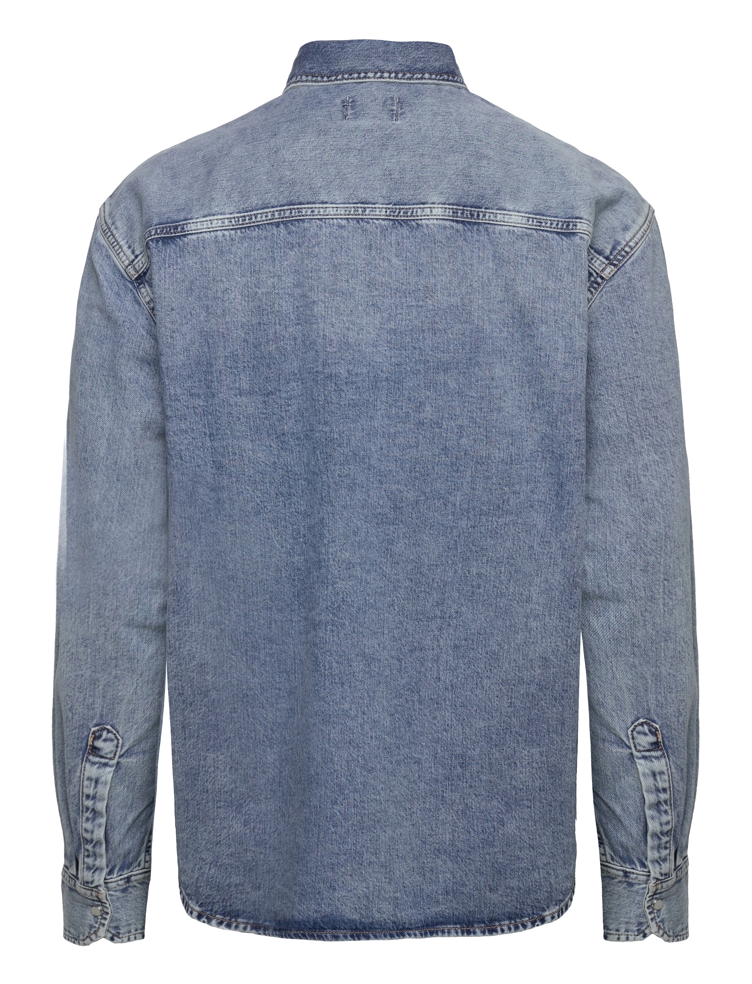 GANT - OS DENIM SHIRT - light blue worn in - 1