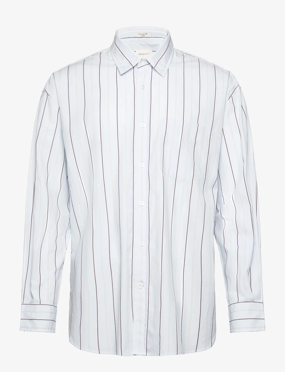 GANT - OS COMPACT POPLIN STRIPE SHIRT - gestreifte hemden - light blue - 0