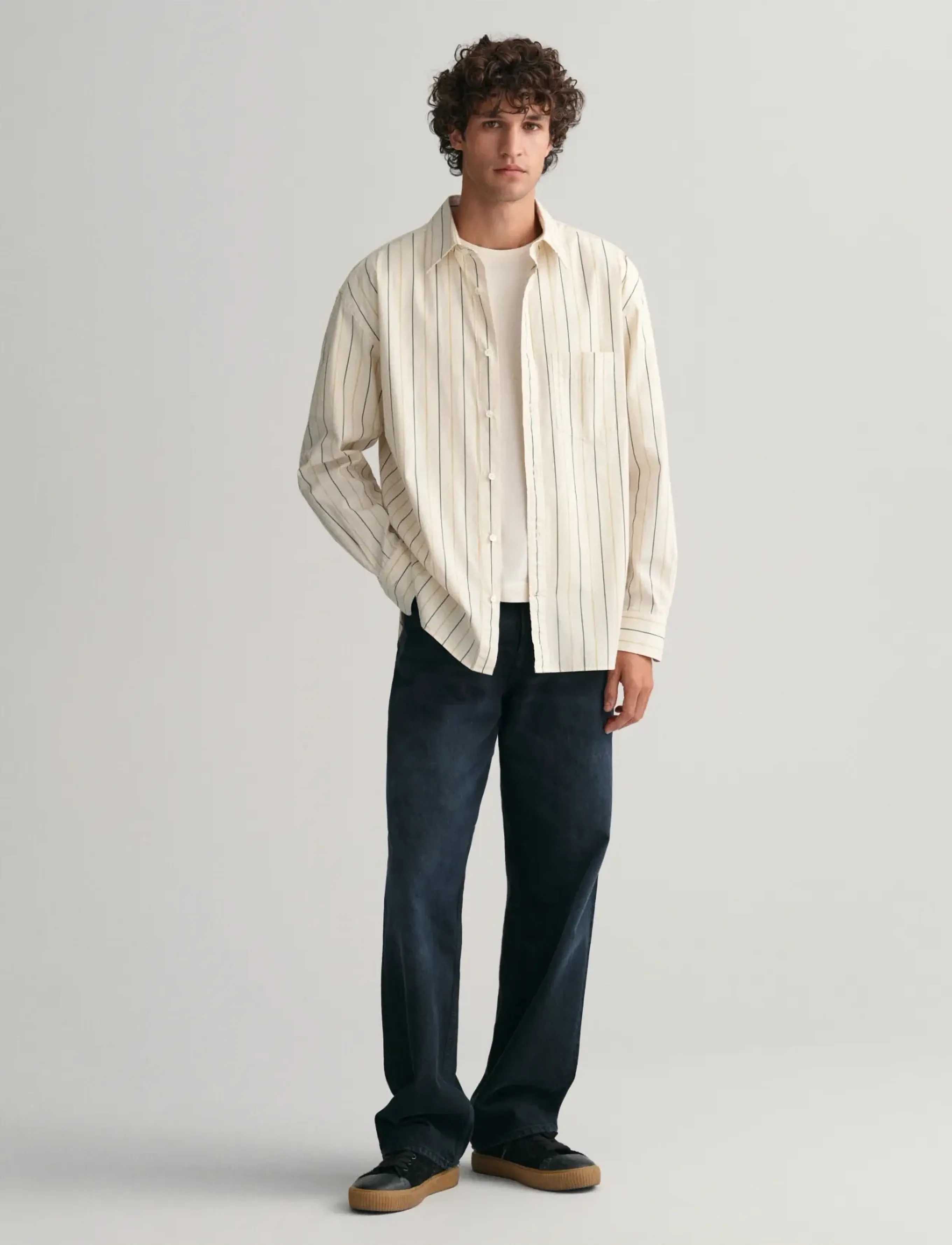 Gant - OS COMPACT POPLIN STRIPE SHIRT - mænd - linen - 5