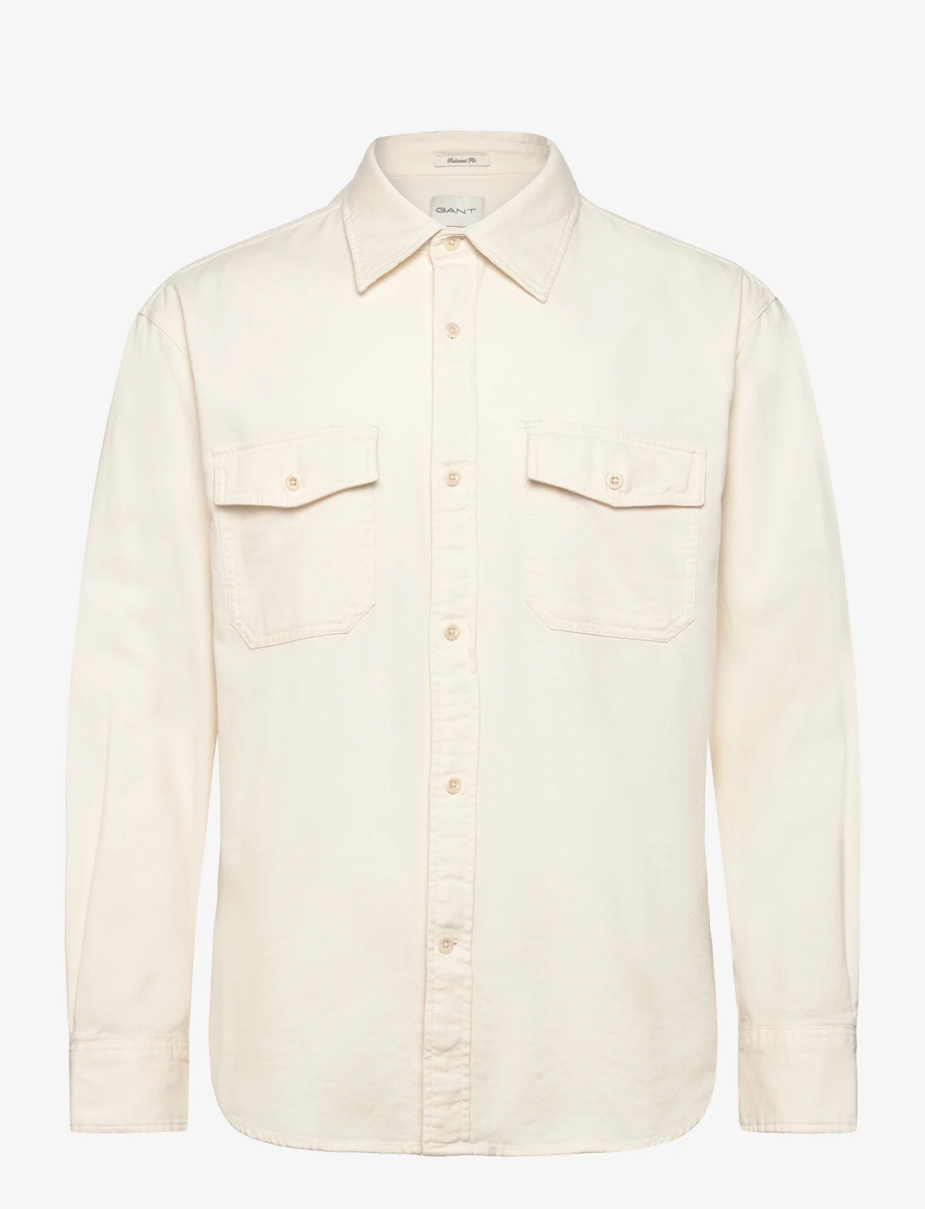 GANT - REL UTILITY SHIRT - casual overhemden - cream - 0