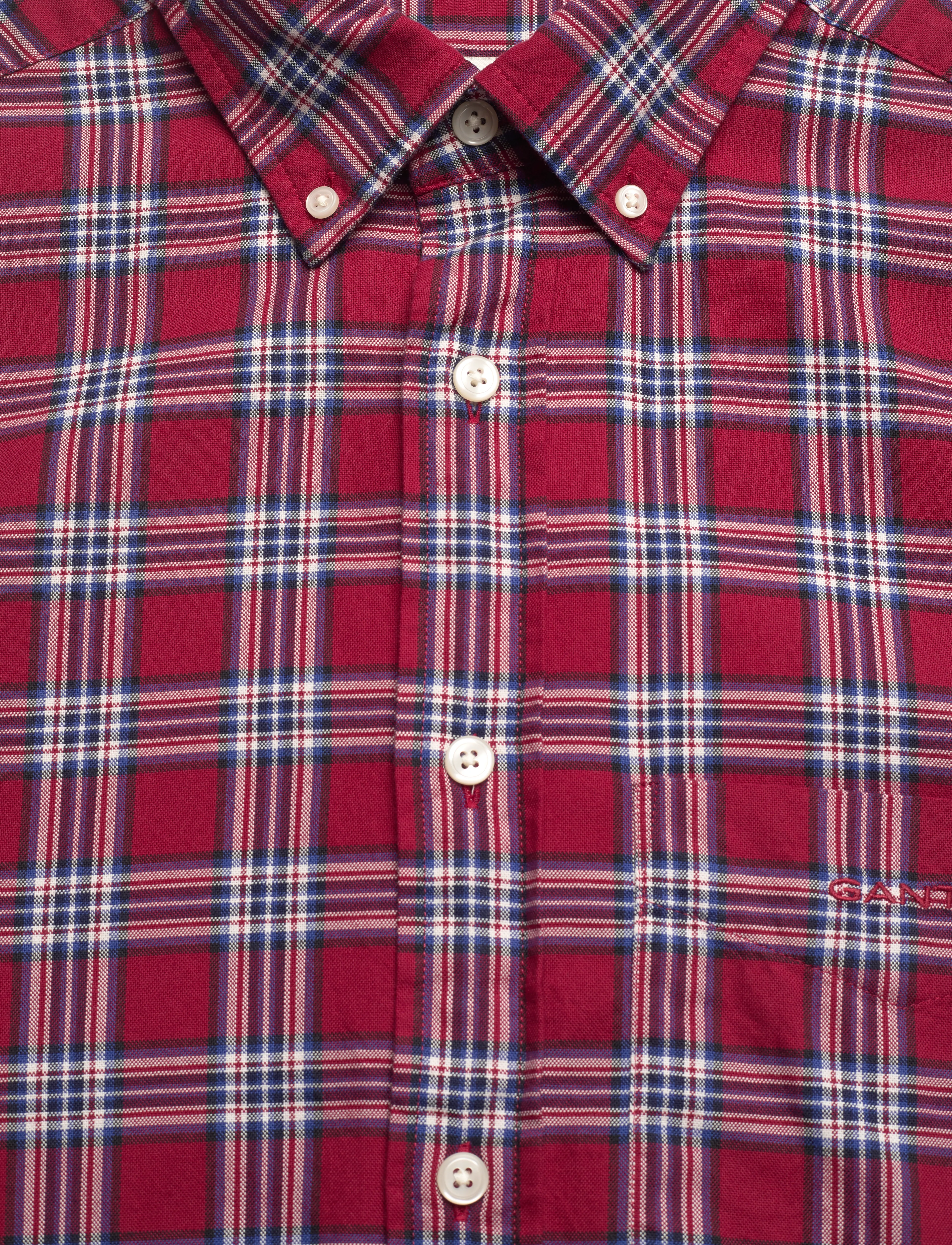 GANT - REG UT ARCHIVE OXFORD CHECK SHIRT - mahogany red - 2