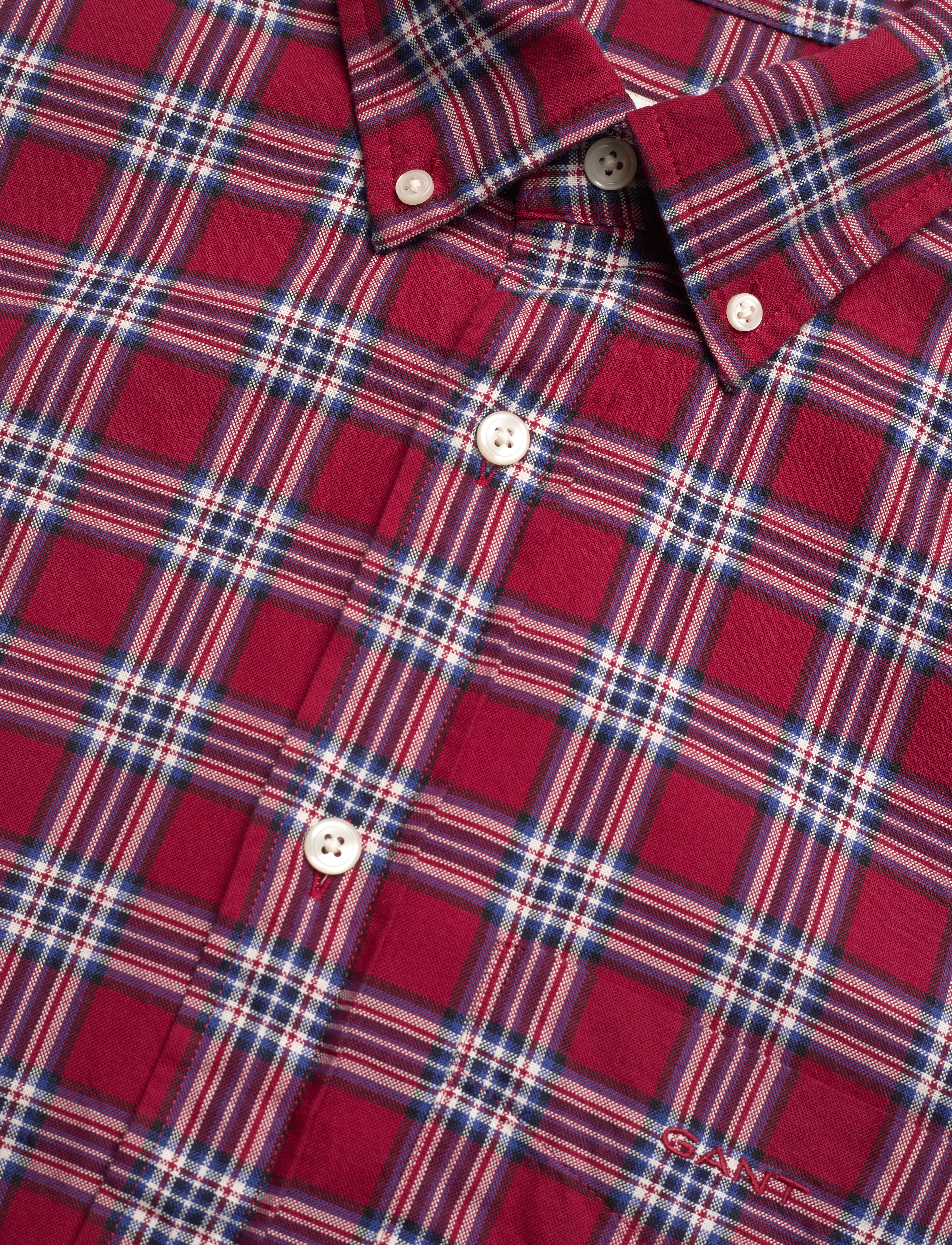 GANT - REG UT ARCHIVE OXFORD CHECK SHIRT - mahogany red - 3
