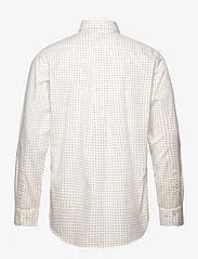 GANT - REG MICRO PRINT SHIRT - kortärmade skjortor - eggshell - 1