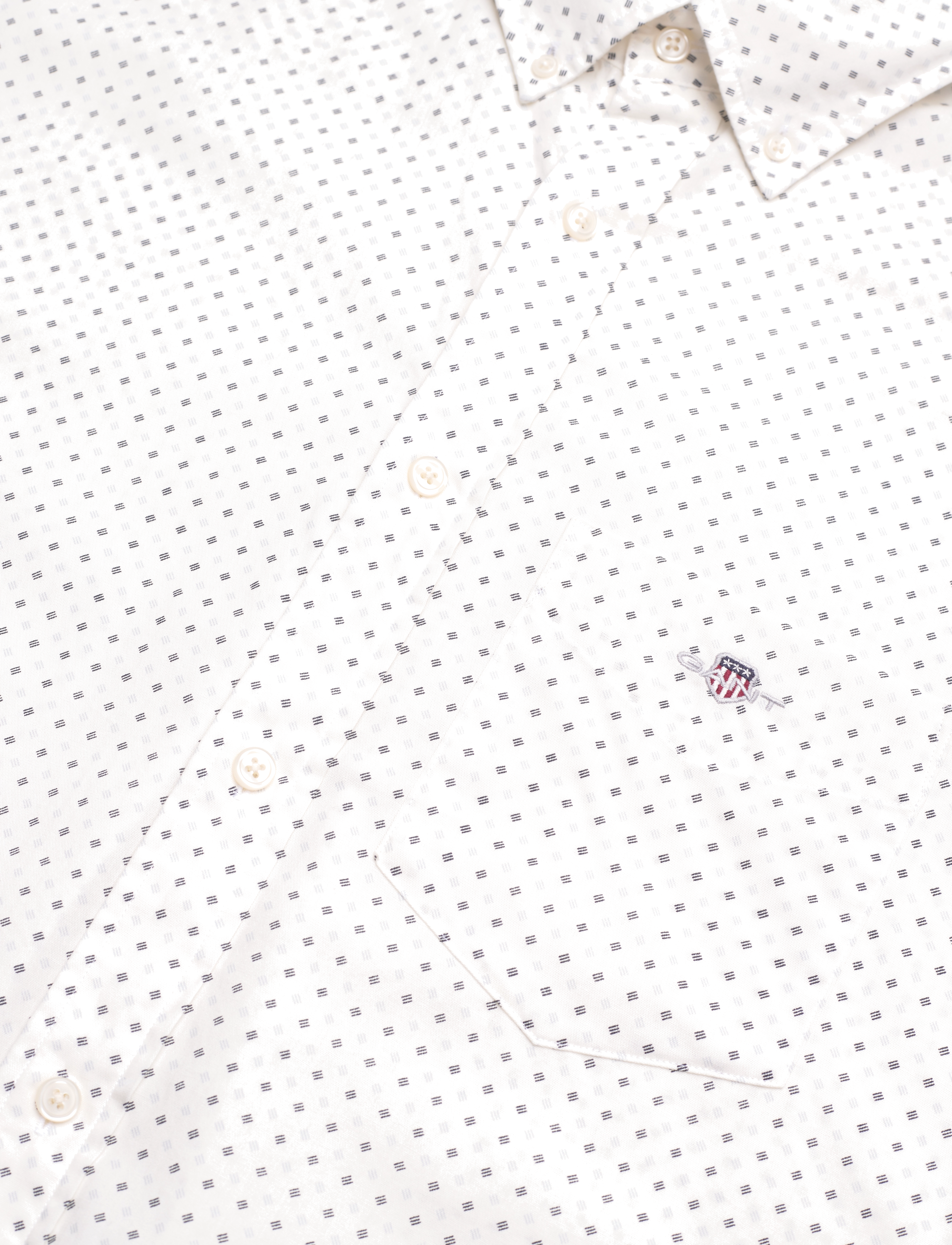 GANT - REG MICRO PRINT SHIRT - eggshell - 3