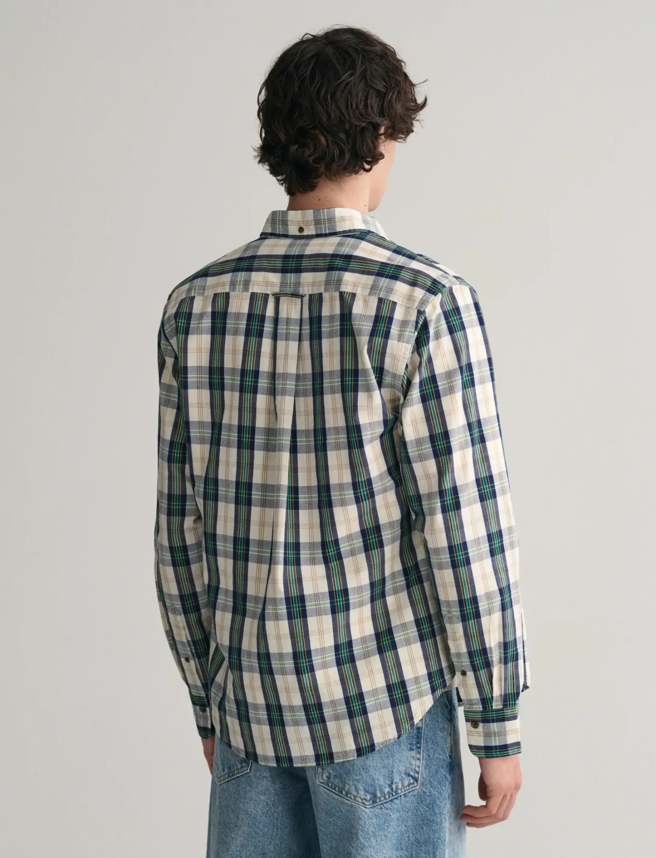 Gant - REG UT ARCHIVE POPLIN CHECK SHIRT - ternede skjorter - eggshell - 3