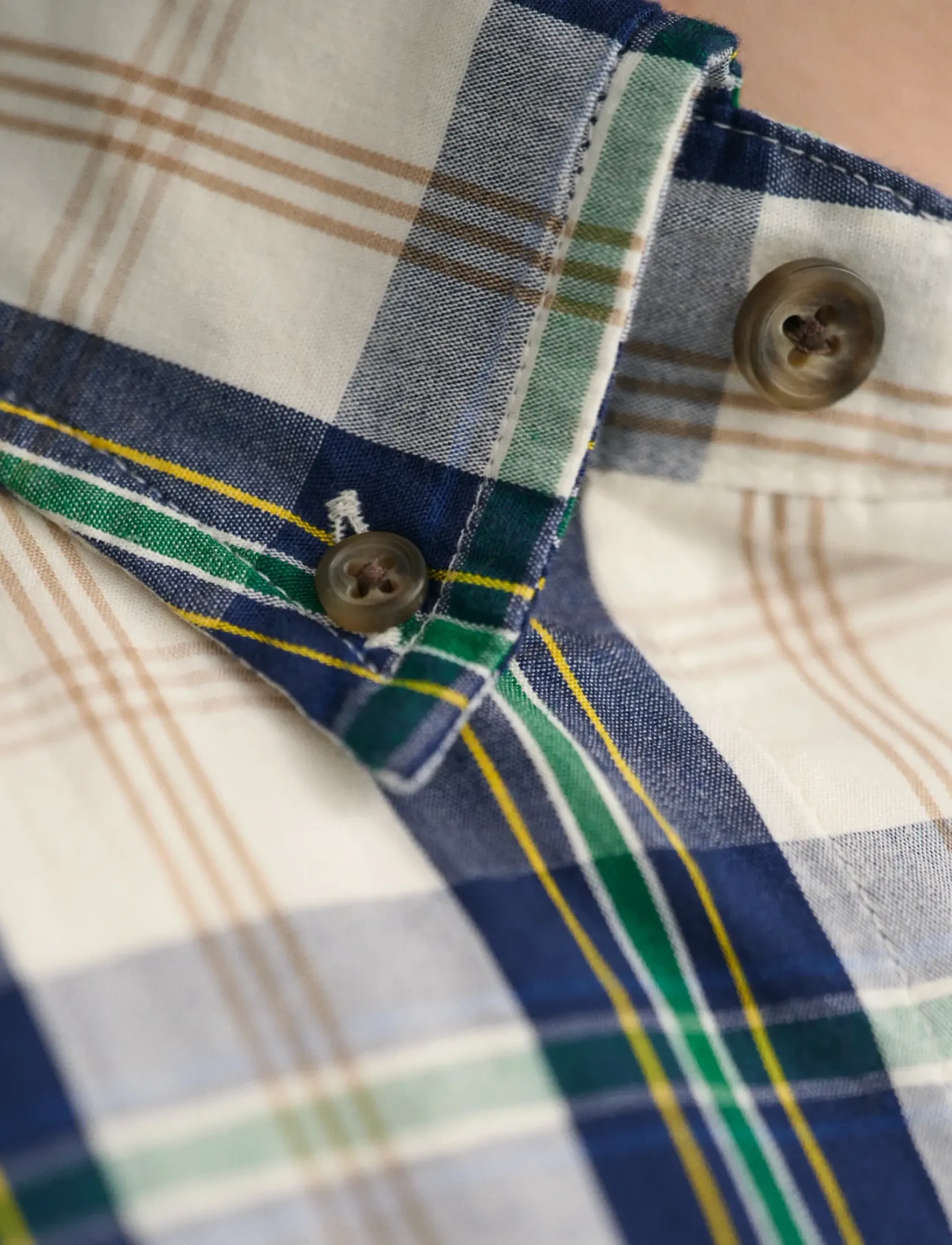 Gant - REG UT ARCHIVE POPLIN CHECK SHIRT - ternede skjorter - eggshell - 5