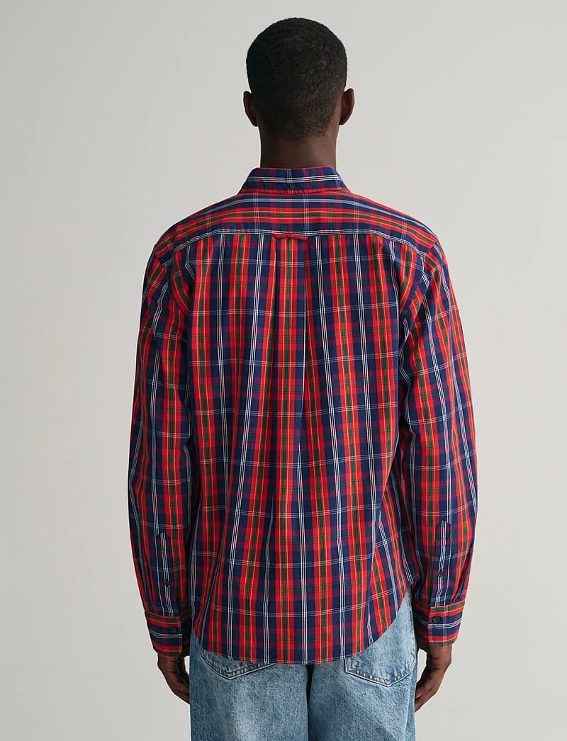 GANT - REG UT ARCHIVE POPLIN CHECK SHIRT - peruskauluspaidat - persian blue - 3