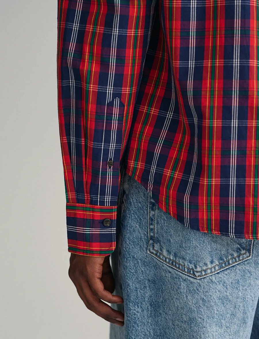 Gant - REG UT ARCHIVE POPLIN CHECK SHIRT - karierte hemden - persian blue - 5