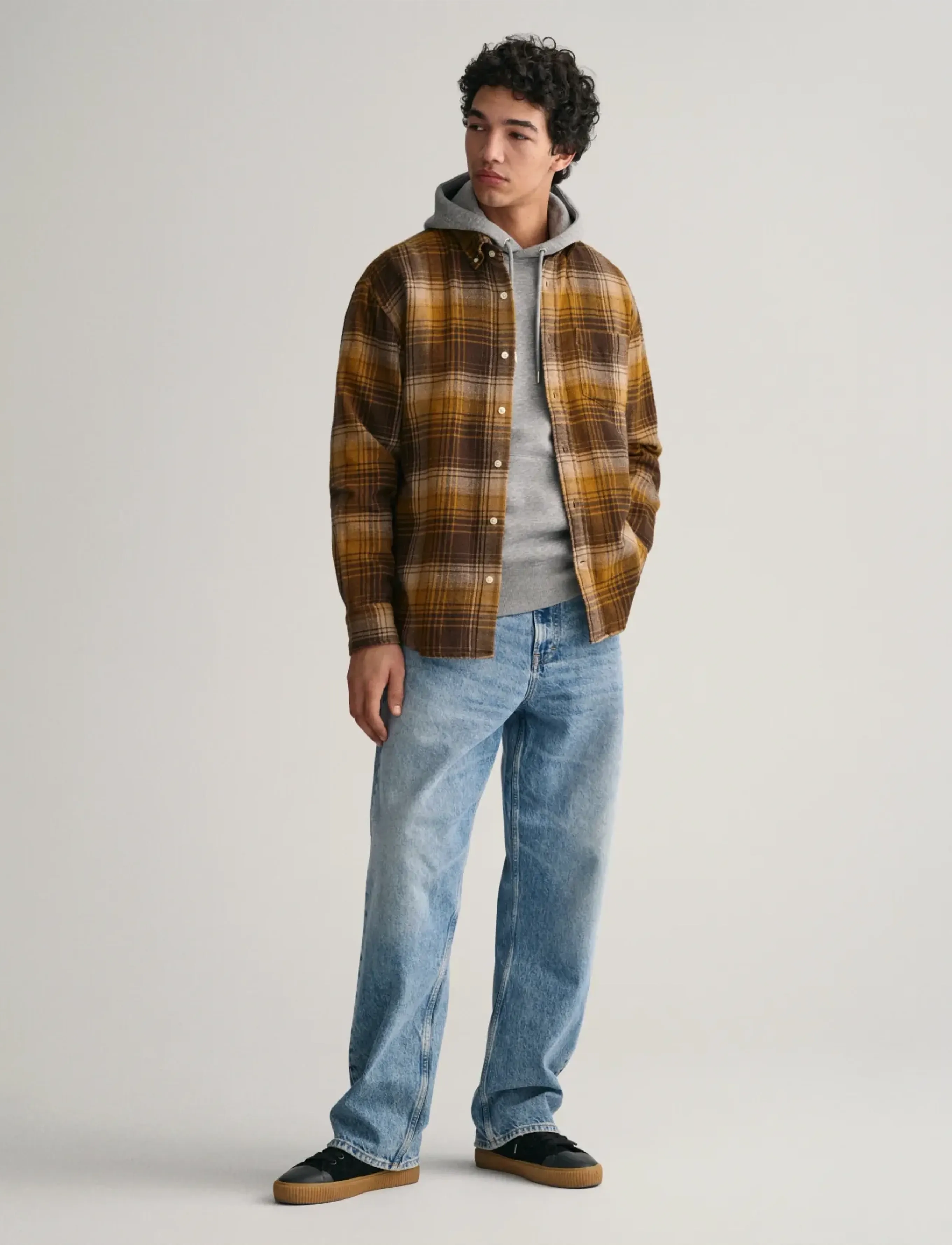 Gant - REL HEAVY FLANNEL CHECK SHIRT - flanellsärgid - woody brown - 5