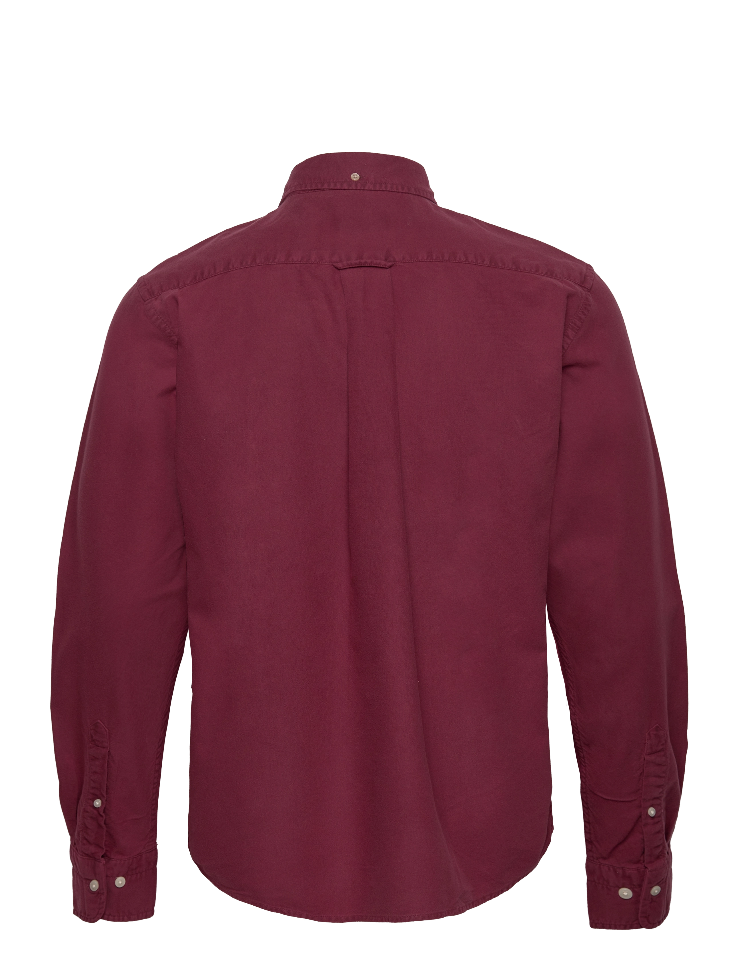 GANT - REG UT BRUSHED OXFORD SHIRT - wine red - 1