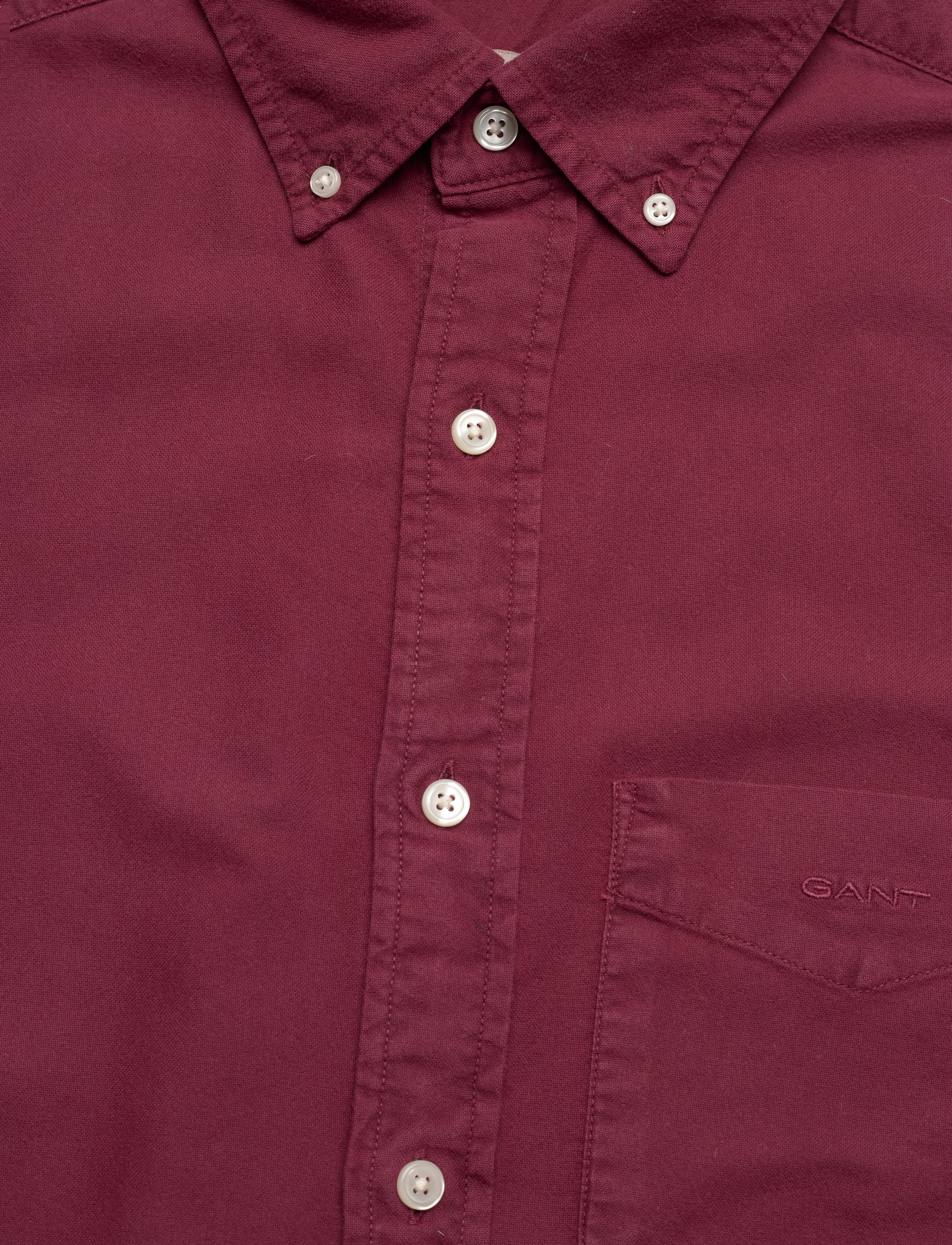 GANT - REG UT BRUSHED OXFORD SHIRT - wine red - 2