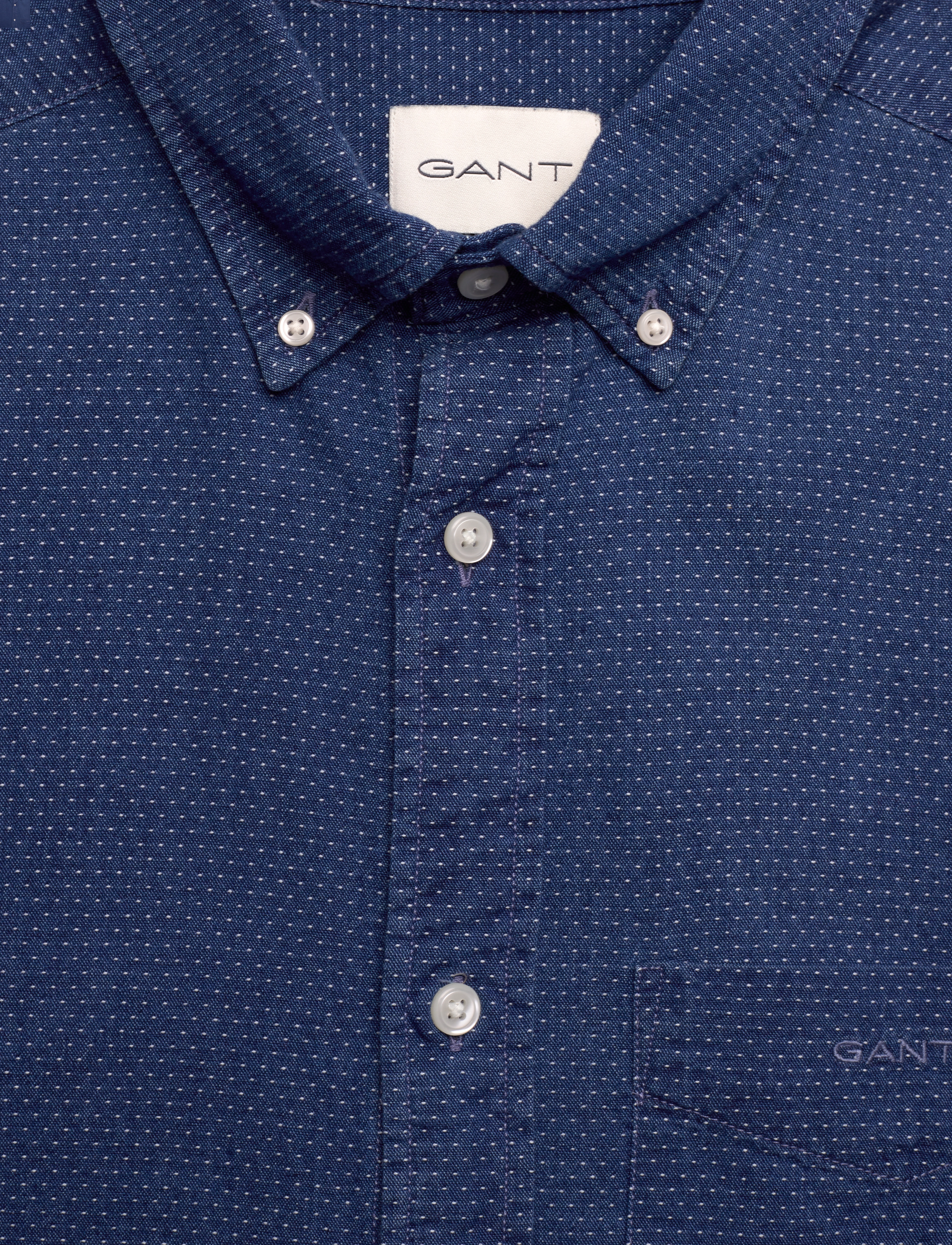 GANT - REG INDIGO DOT SHIRT - indigo - 2