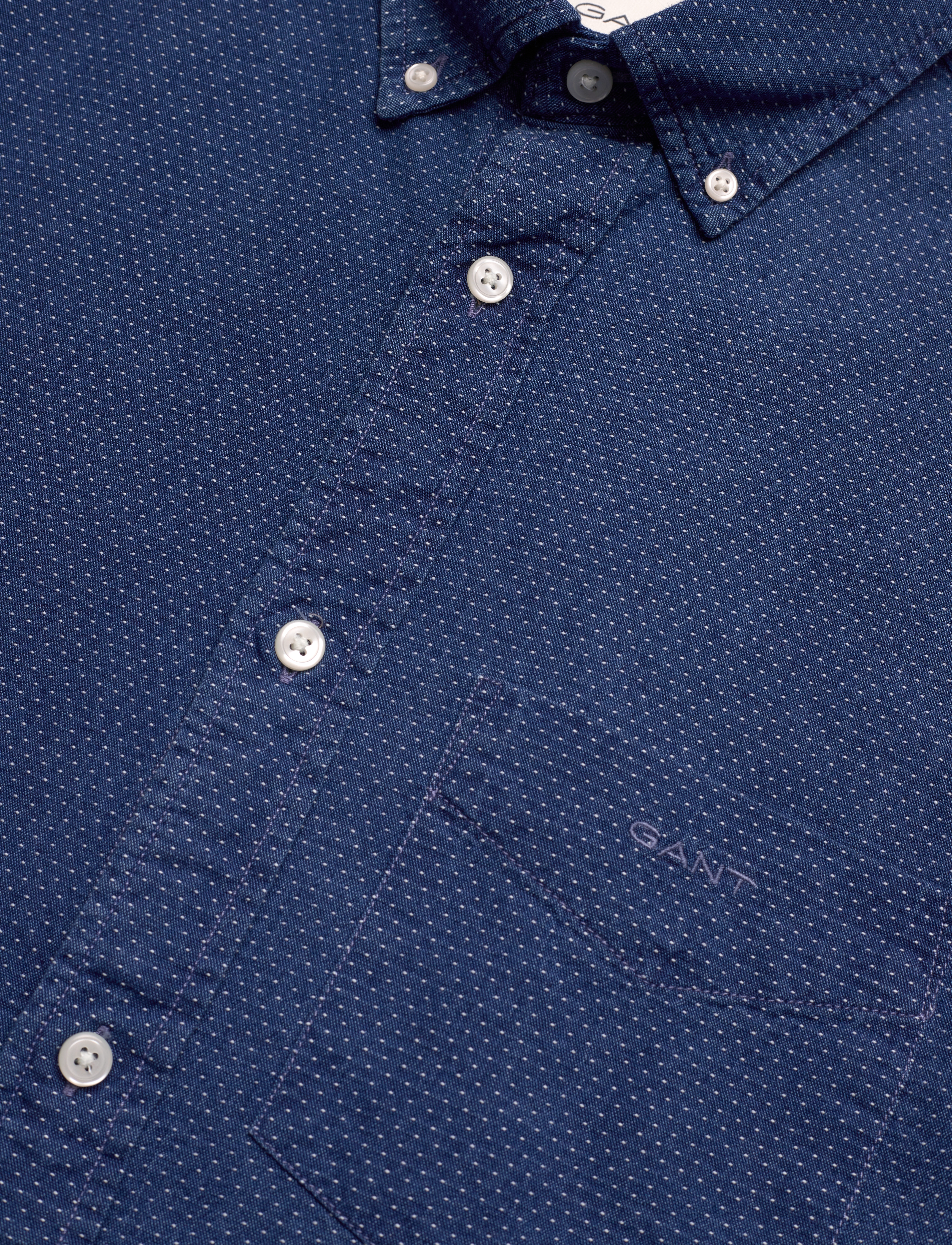 GANT - REG INDIGO DOT SHIRT - indigo - 3