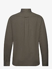 GANT - REG HERRINGBONE FLANNEL SHIRT - basic skjortor - dark cactus - 1