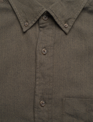 GANT - REG HERRINGBONE FLANNEL SHIRT - basic shirts - dark cactus - 2