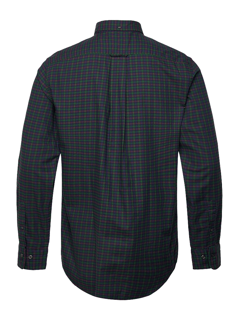 GANT - REG TWILL MICRO MULTI CHECK SHIRT - basic skjortor - forest green - 1