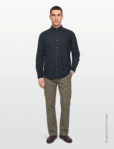 Reg Twill Micro Multi Check Shirt - Ternede Skjorter