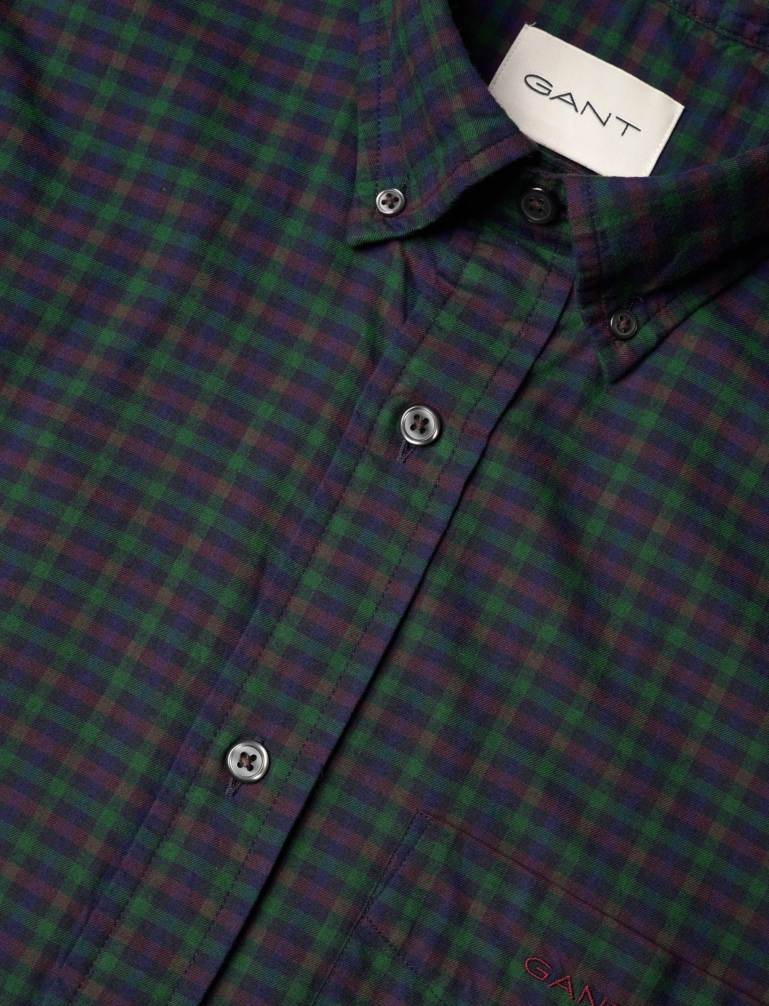 Gant - REG TWILL MICRO MULTI CHECK SHIRT - chemises à carreaux - forest green - 3