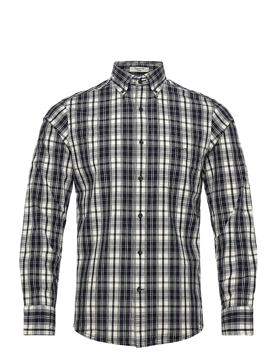 Gant - REG ARCHIVE POPLIN PLAID SHIRT - geruite overhemden - cream - 1