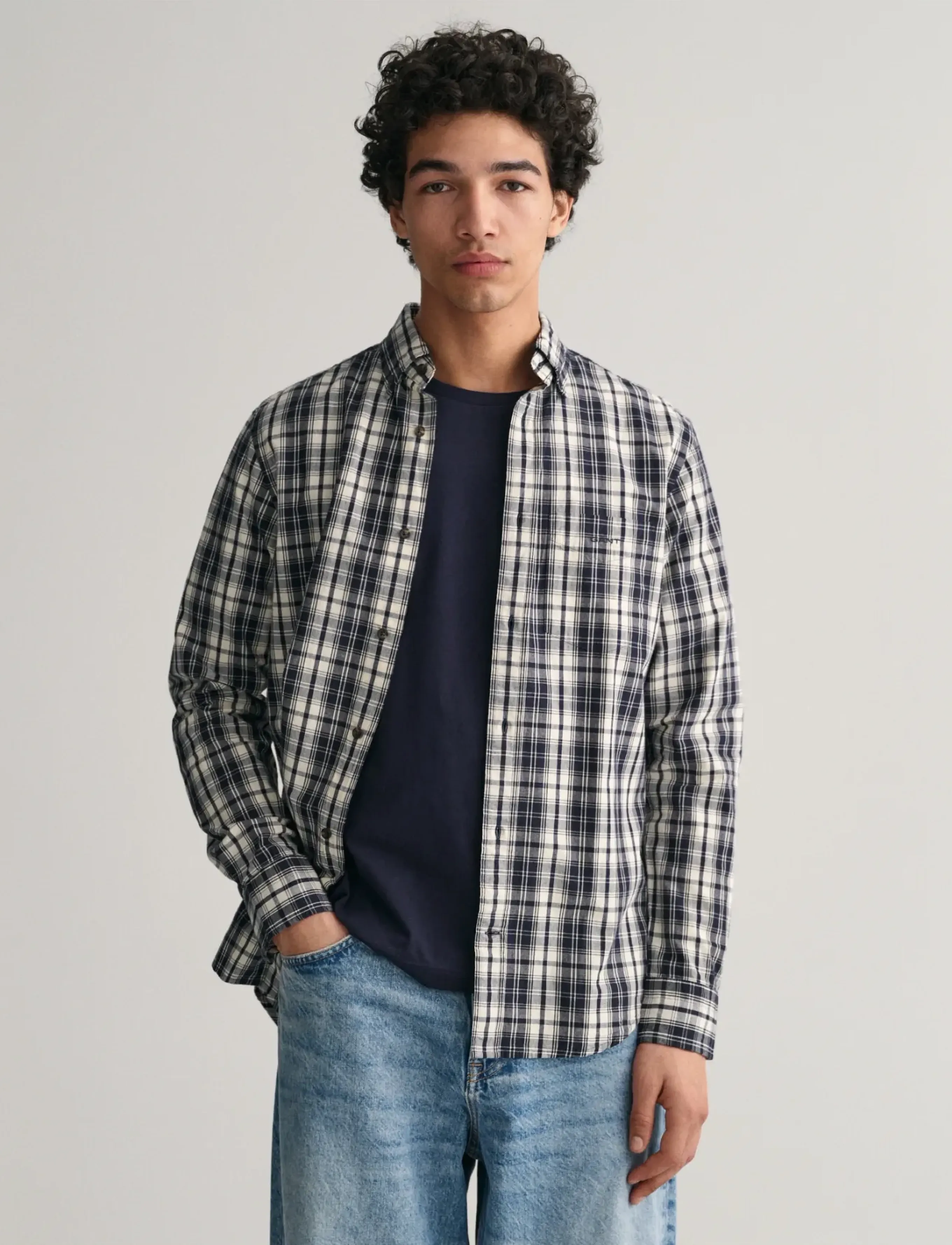 GANT REG ARCHIVE POPLIN PLAID SHIRT - Kleidung - CREAM / multi