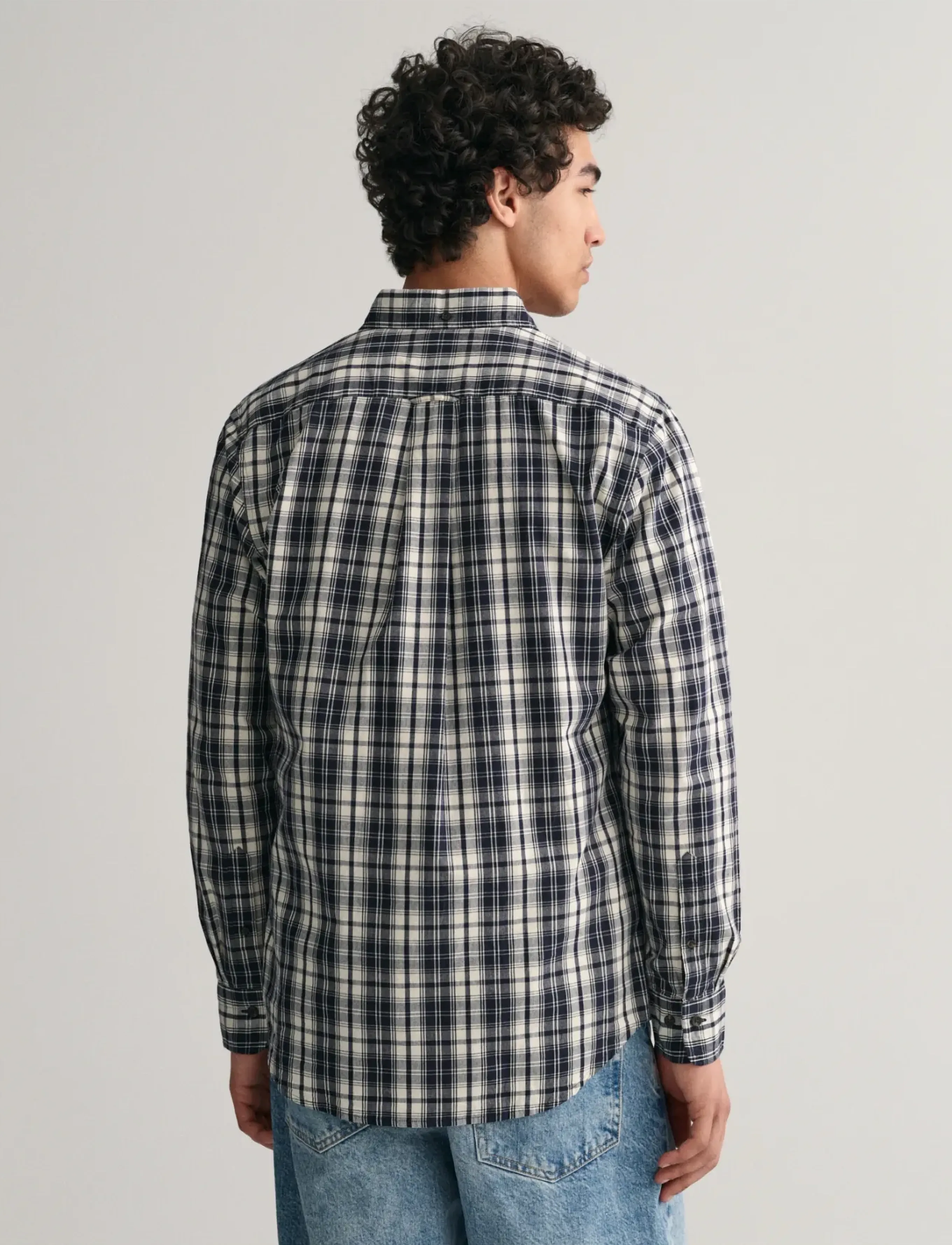 Gant - REG ARCHIVE POPLIN PLAID SHIRT - ternede skjorter - cream - 3